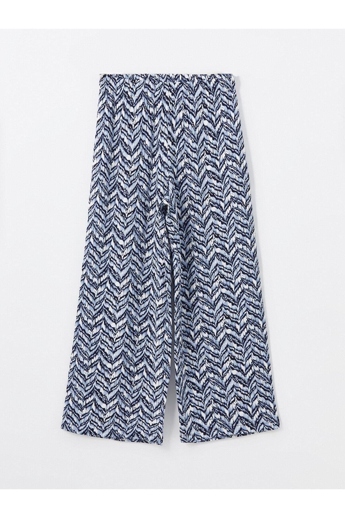 LC Waikiki-LCW Grace - Patterned Comfortable Patterned Women's Trousers with Elastic Waist 5