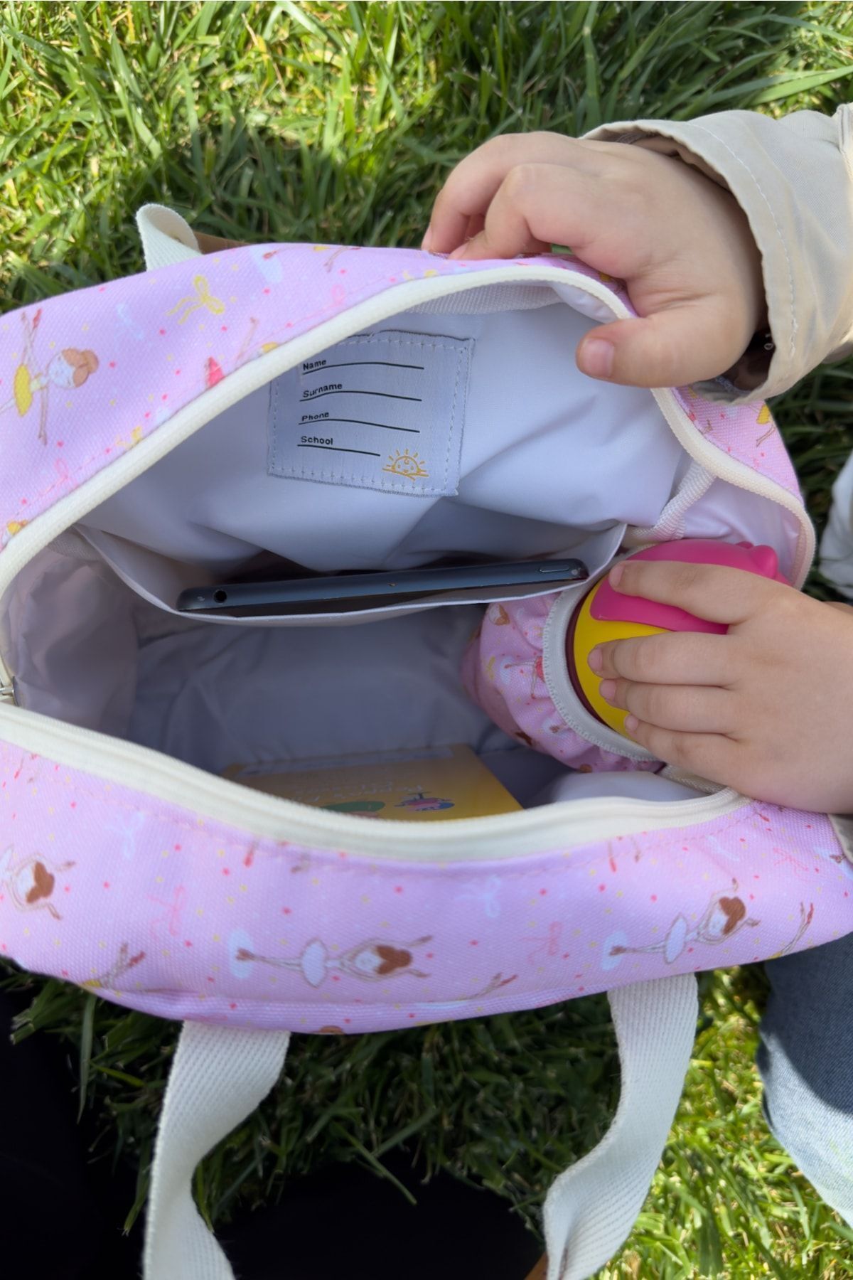 Sunshine Su Yeşili Tavşan Desen Anaokulu Kreş Günlük Kullanım Çocuk Sırt Çantası Bebek Çantası Suluk Gözü fotoğrafı 4 (önizleme)