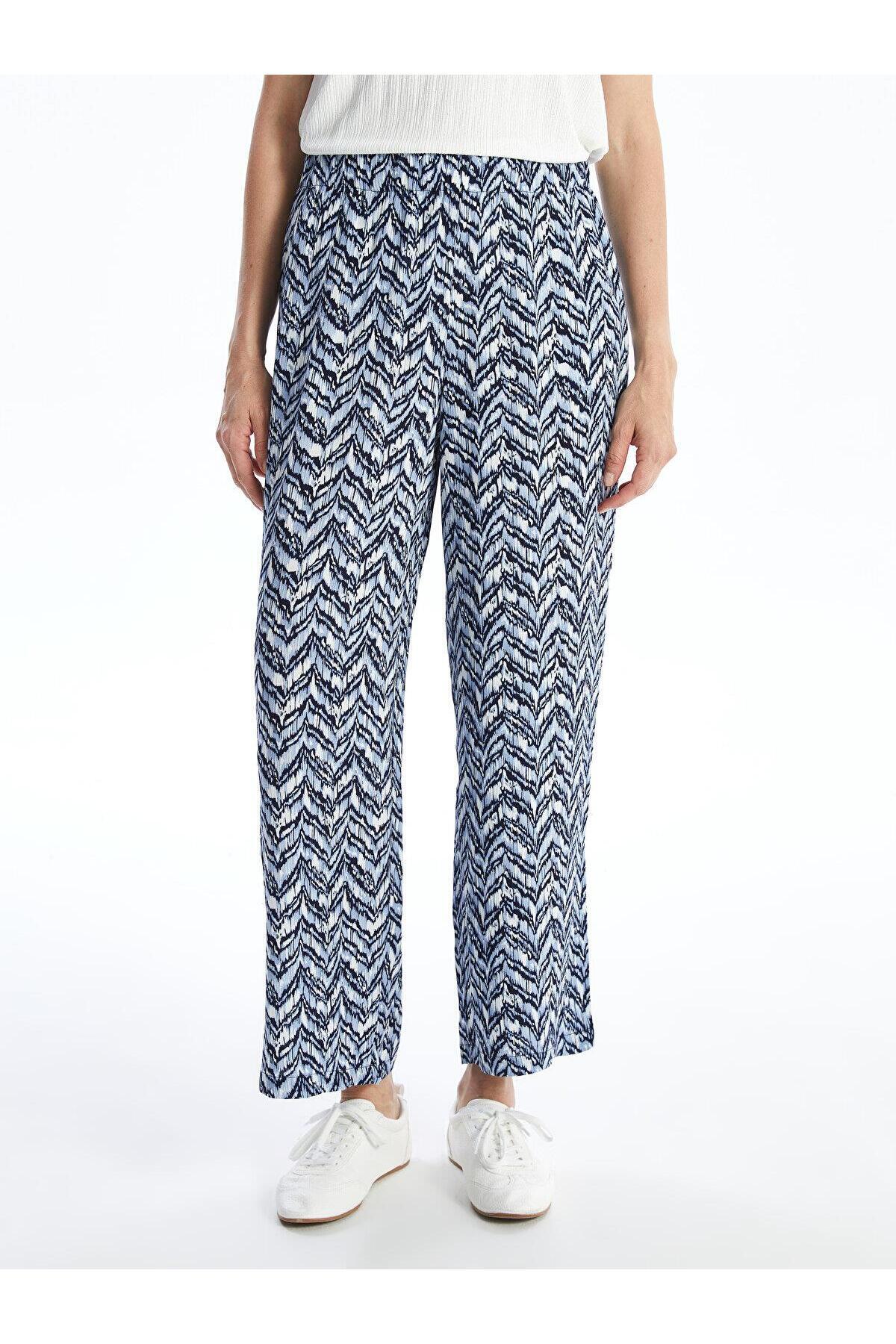 LC Waikiki-LCW Grace - Patterned Comfortable Patterned Women's Trousers with Elastic Waist 2