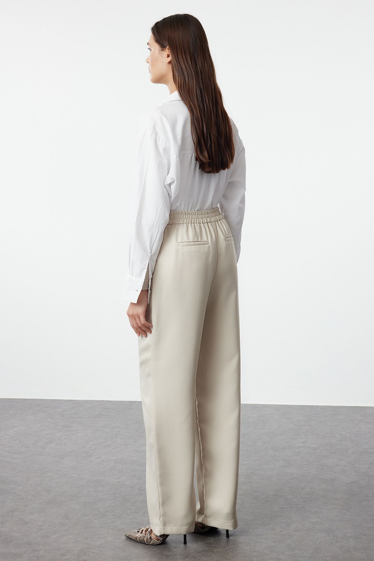 Trendyol Collection-Mintfarbene, gerade geschnittene, gewebte Hose – TWOAW22PL0321 5