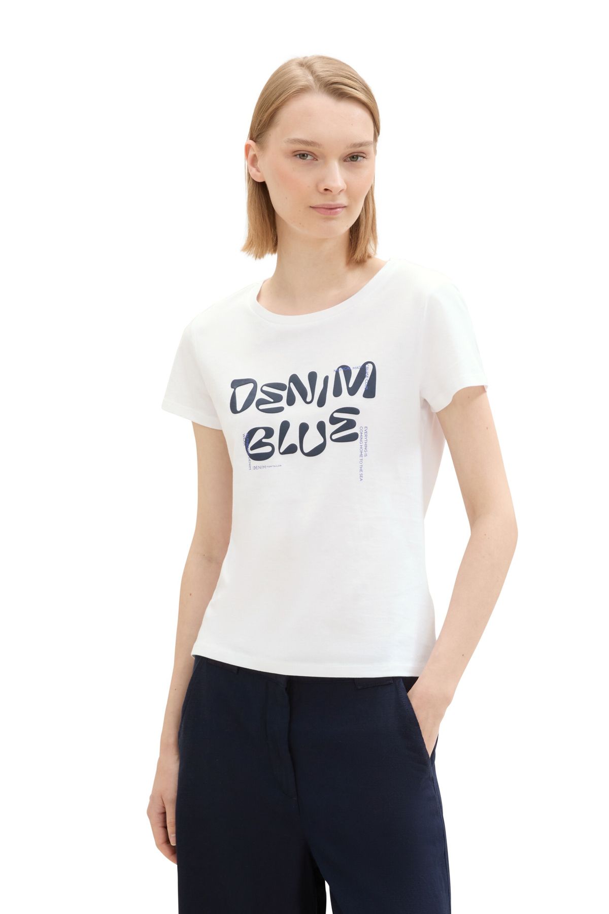 Tom Tailor Denim Einfaches T-shirt Mit Motiv für Damen - S