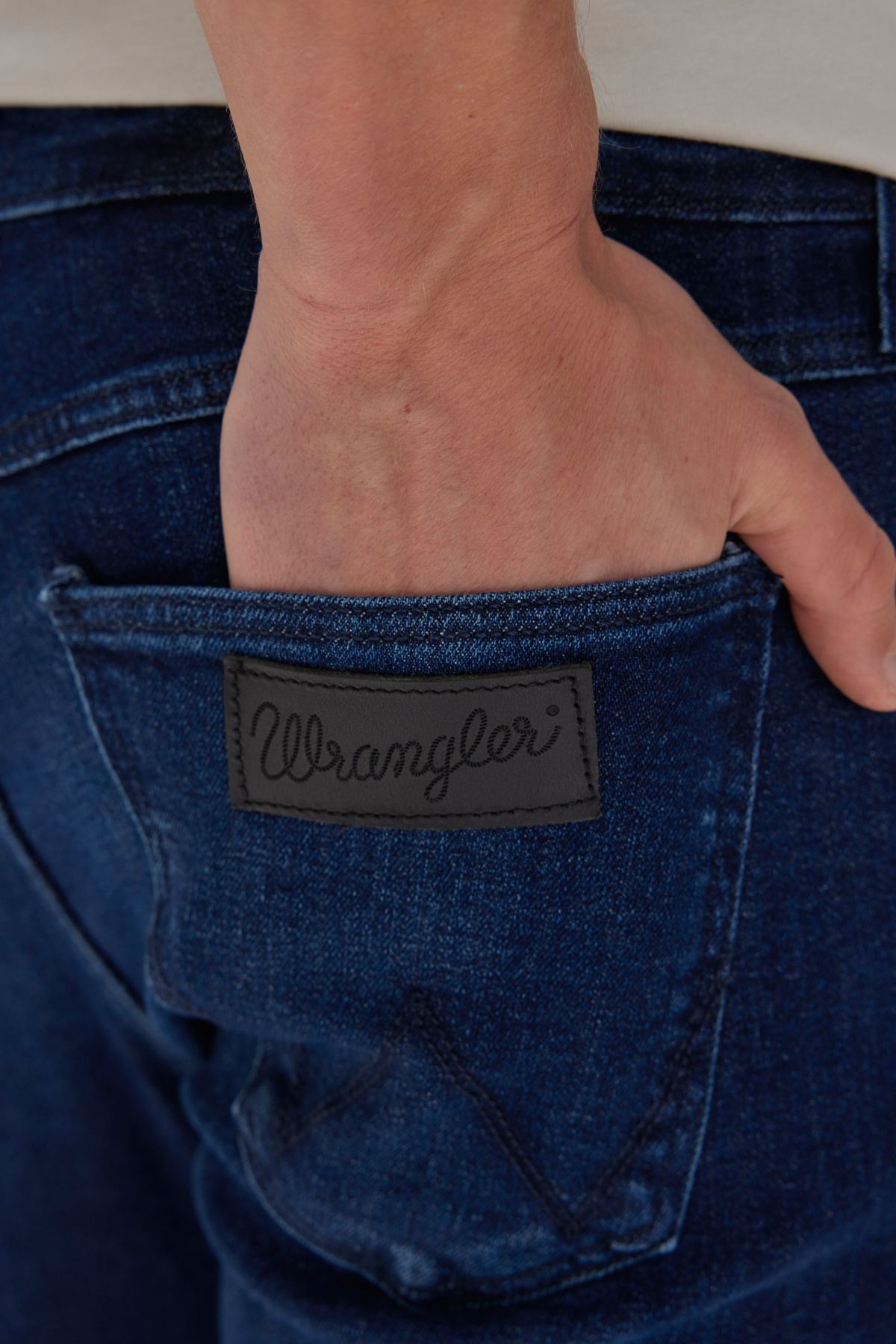 WRANGLER-Pantaloni de blugi albaștri Greensboro, cu croială normală, cu talie joasă, cu picioare drepte 4