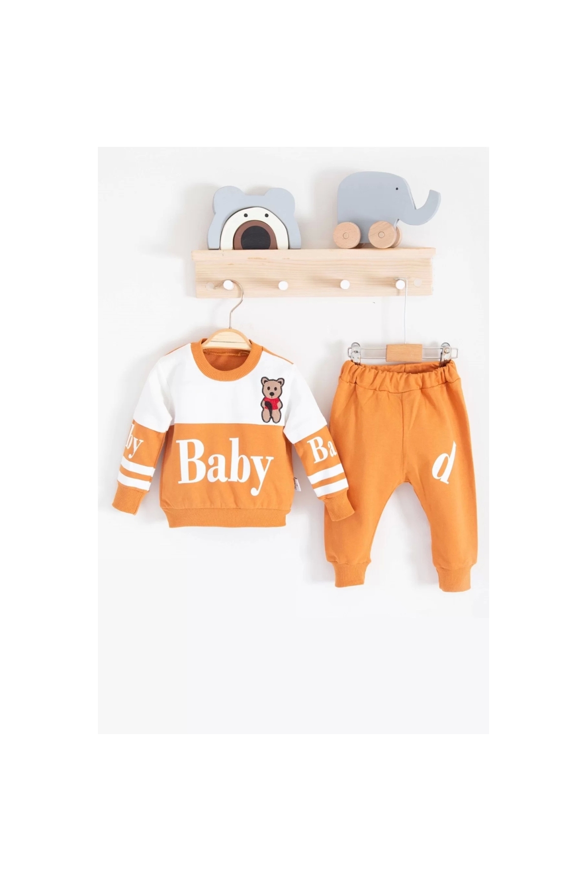 Baby Patterned 2-Piece 100% Cotton Baby Boy Set