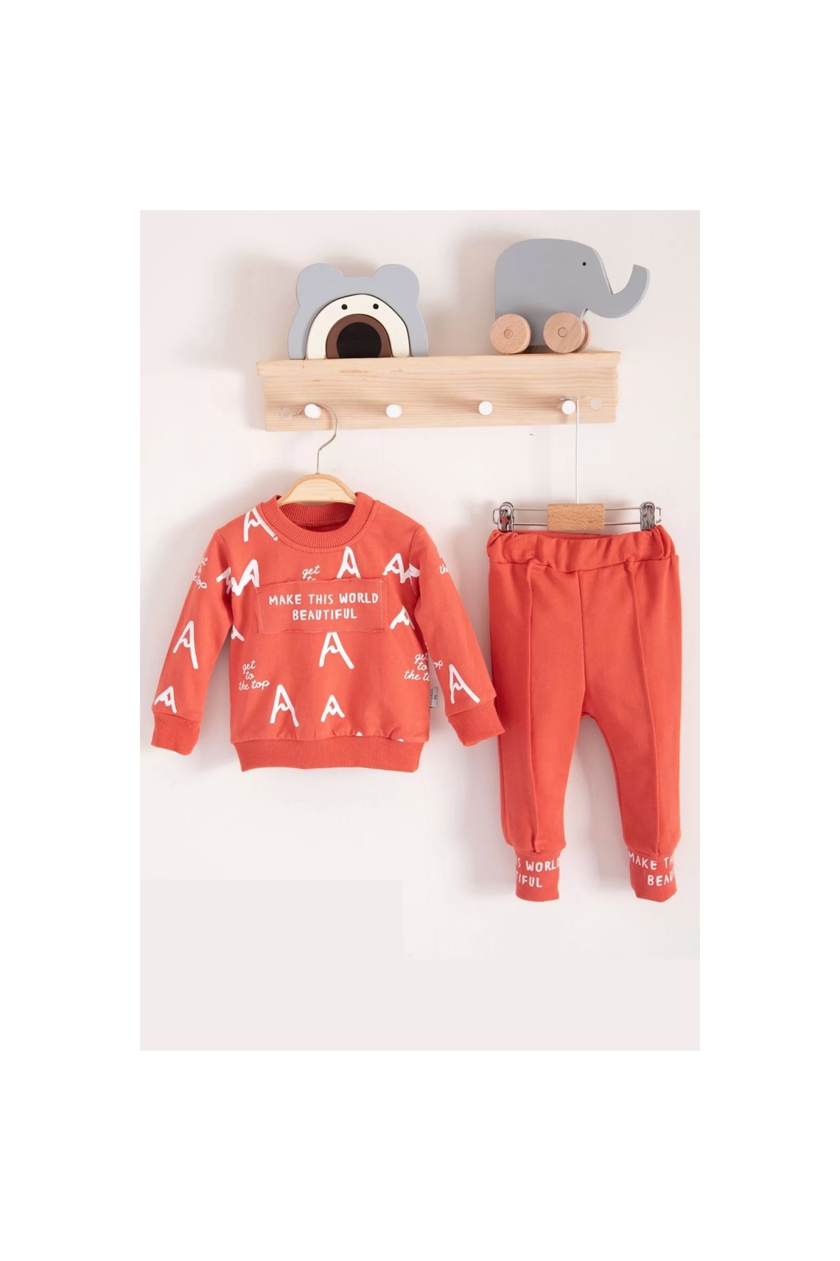 Letter Printed 2-Piece 100% Cotton Baby Boy Set