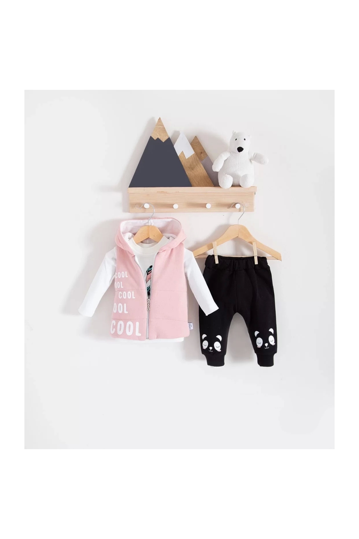3-Piece Baby Girl Set with Vest