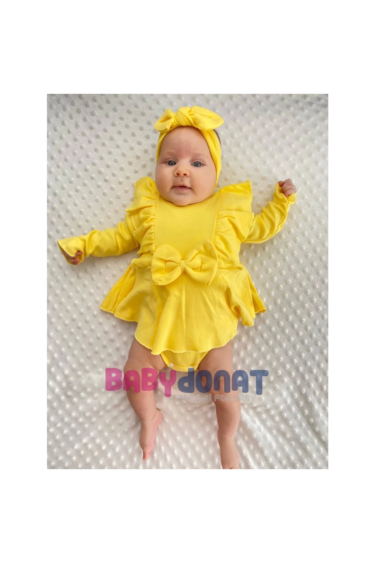 100% Cotton Baby Girl Romper with Bow