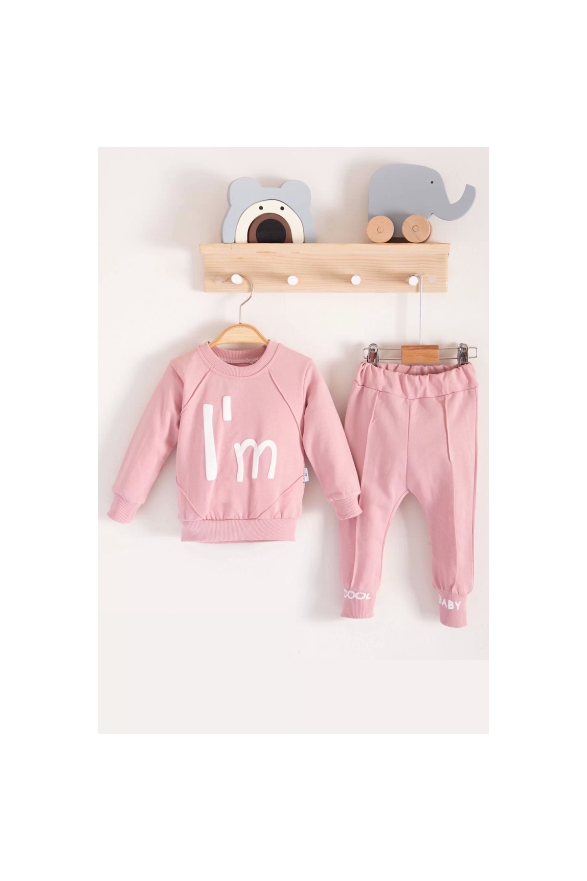 I'm Cool Patterned Cotton 2-Piece Baby Girl Set