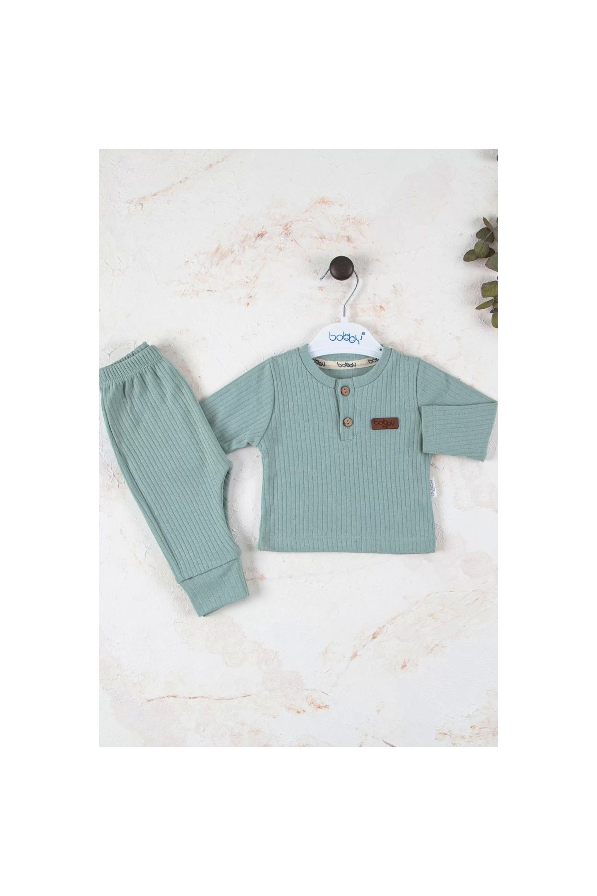 Striped Fabric 100% Cotton 2-Piece Unisex Set
