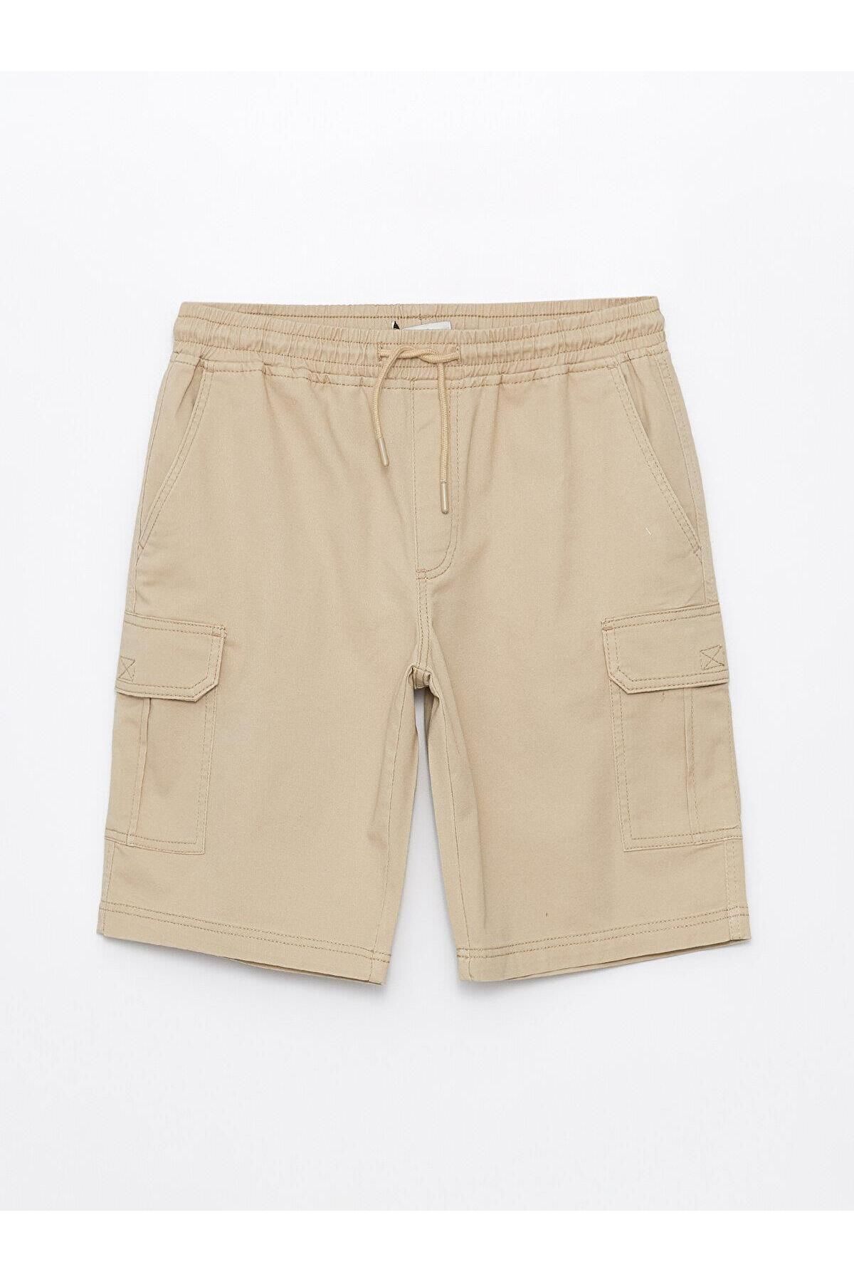 LC Waikiki-LCW Men's Gabardine Bermuda Shorts - Casual Standard Size 6
