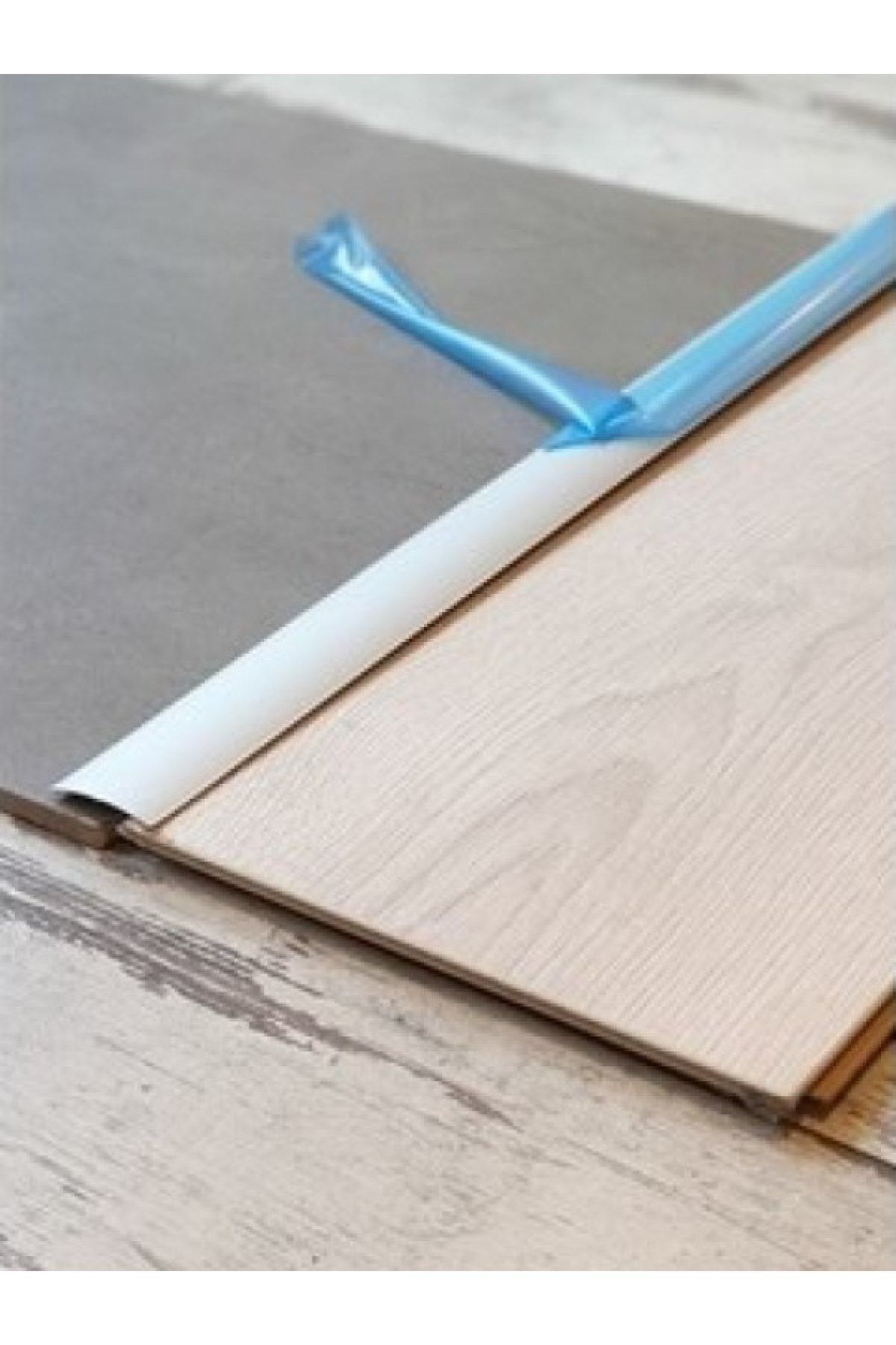 Parke Eşik Geçiş Çıtası Kendinden Silikon Yapışkanlı Alüminyum Profil 90 Cm