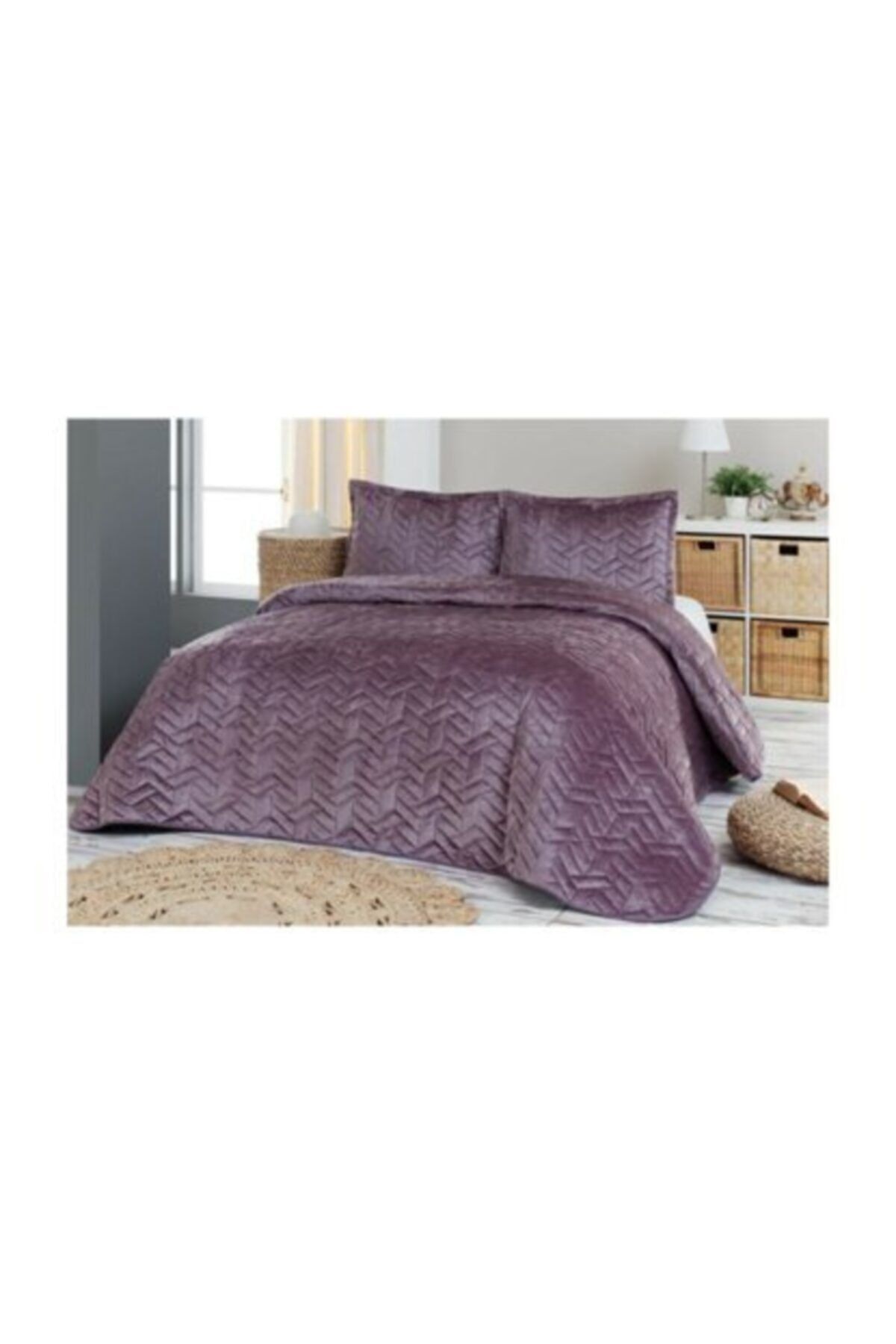 Dinarsu-Ruby Single Bedspread Plum 2