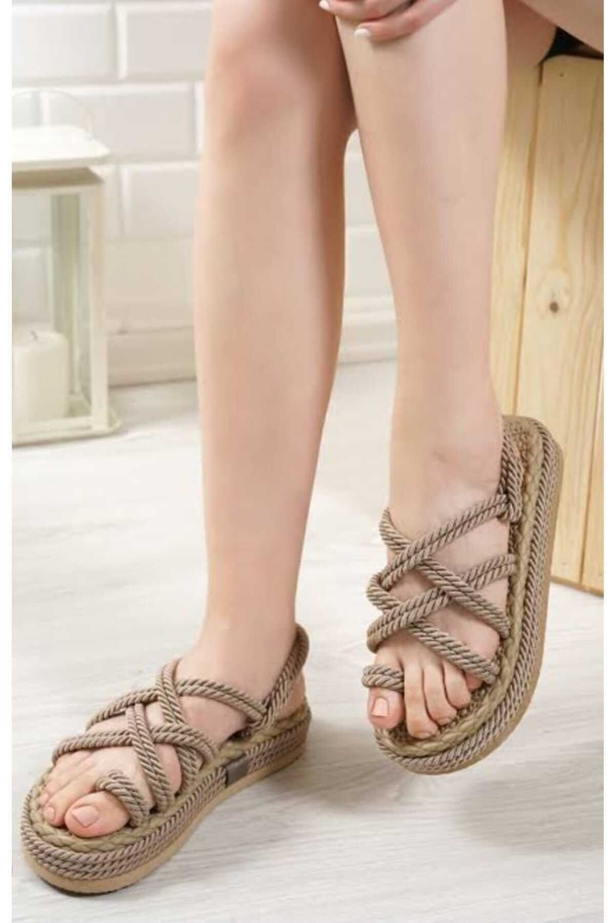 Faymi Shop-Unisex Mink Rope String High Sole Straw Sandals - It is Recommended to Buy 1 Size Larger 5