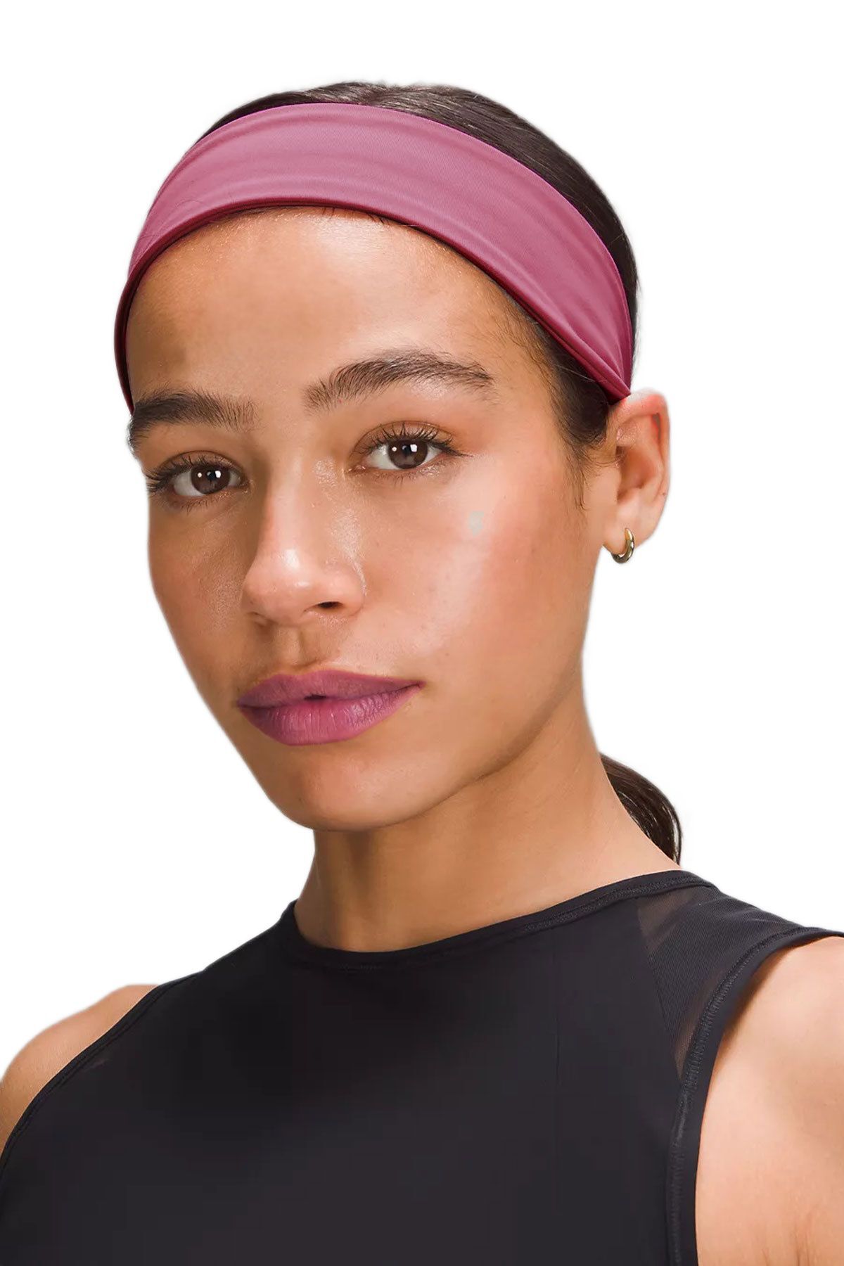 Cotton Stretch Bandana Running Trekking Gym Yoga Pilates Fitness Athlete Sports Headband Pink Melange