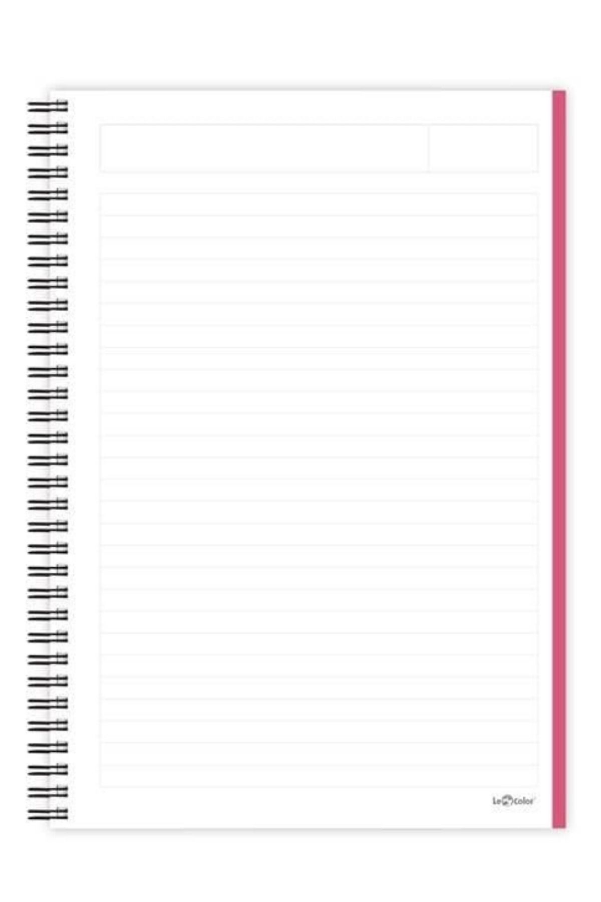 Le Color-4-Piece School Notebook A4 Spiraled 2 Check 2 Lines 4 x 200 Pages 6
