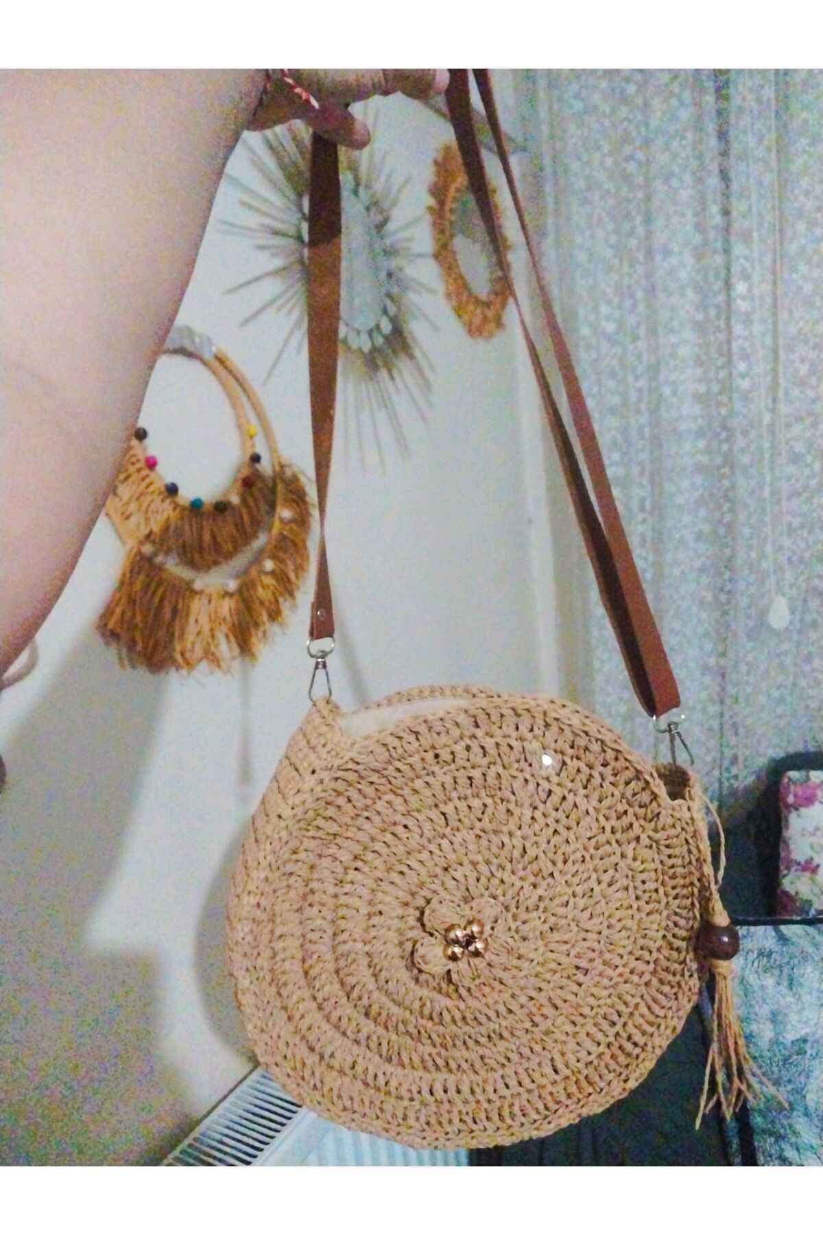 Handmade-2 Layer Macaron Bag - Drawstring and Orulmus Summer Bohemian Bag 7