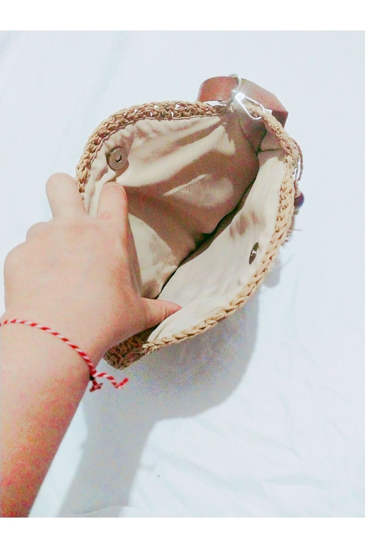Handmade-2 Layer Macaron Bag - Drawstring and Orulmus Summer Bohemian Bag 5