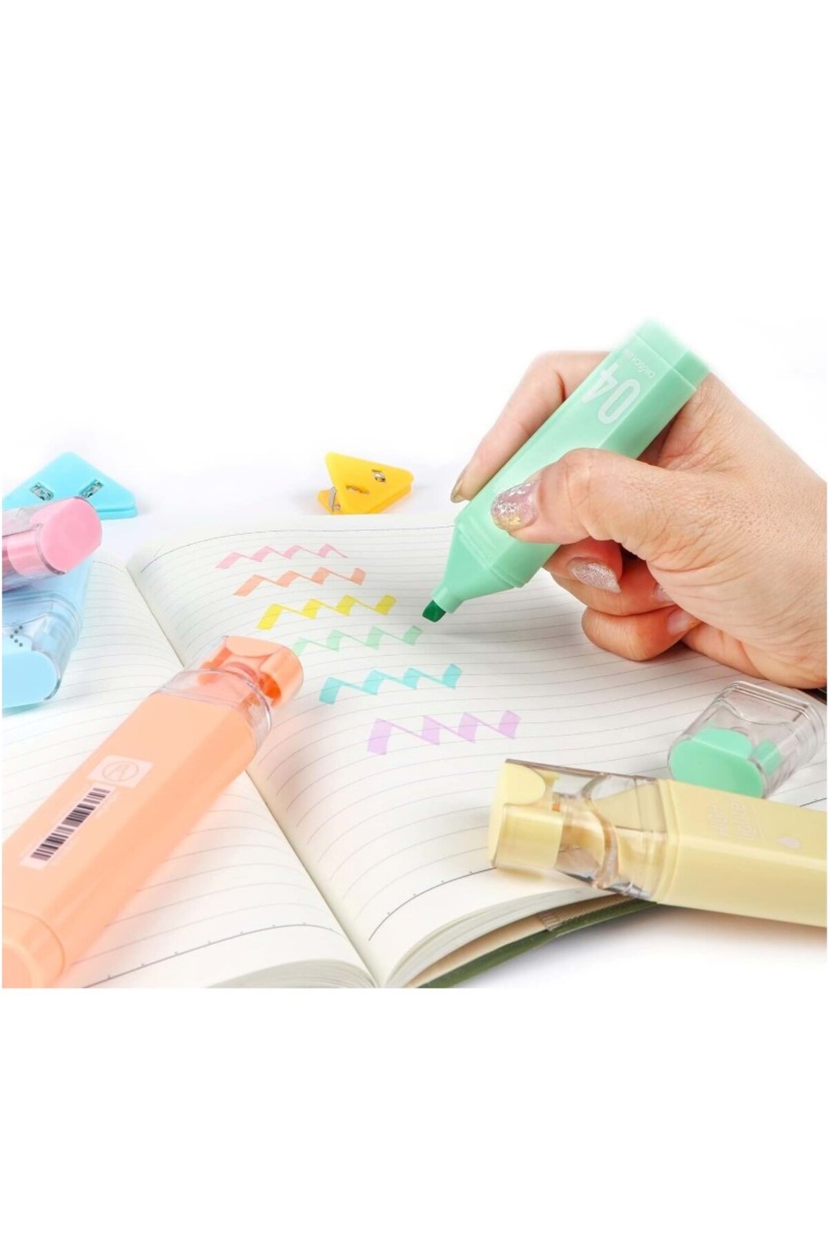 Macaron 6 colors Phosphor Marker Pastel Colors