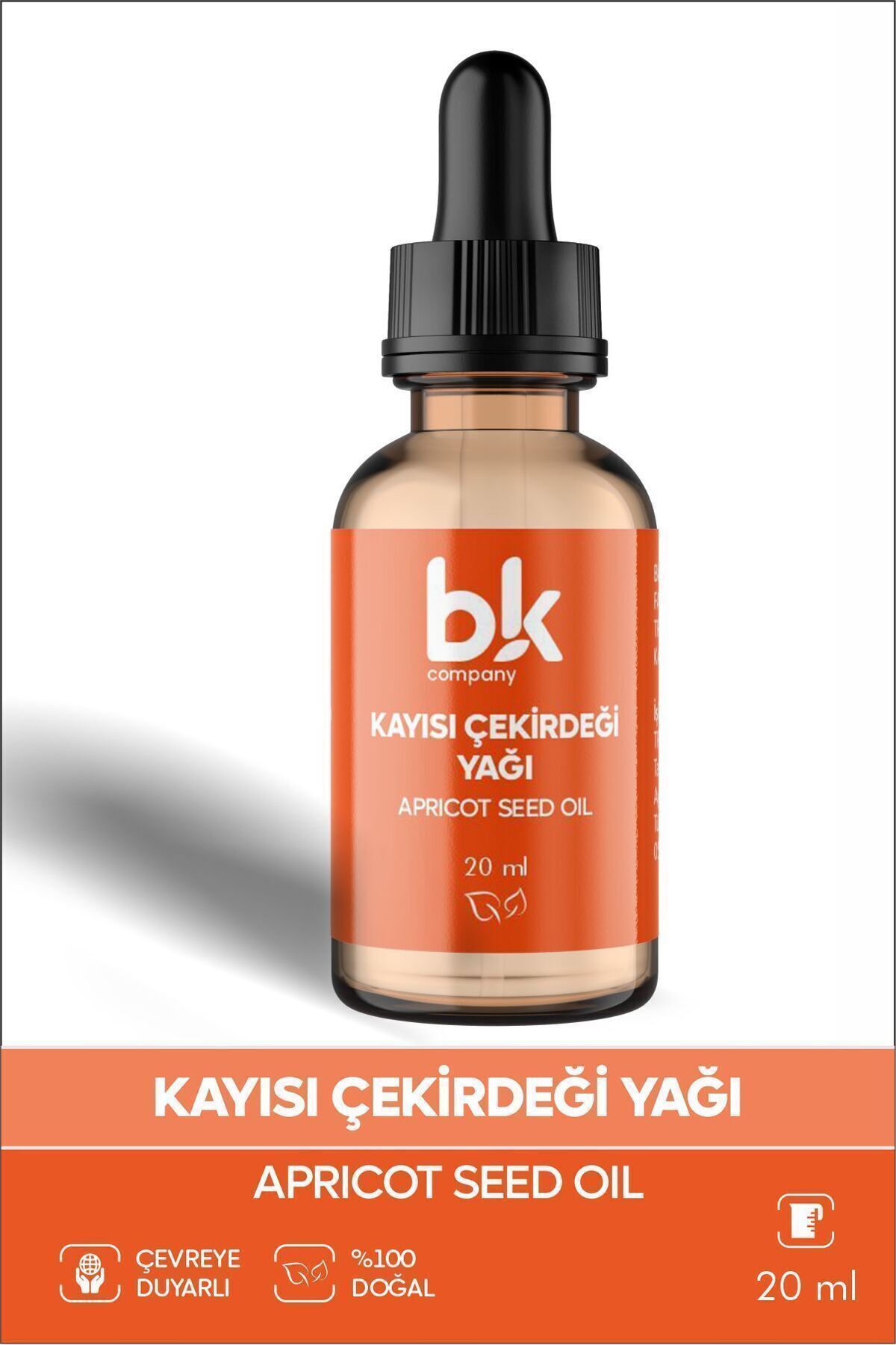 روغن هسته زردآلو خالص و روغن طبیعی (سروم) - 20 میلی لیتر BK COMPANY