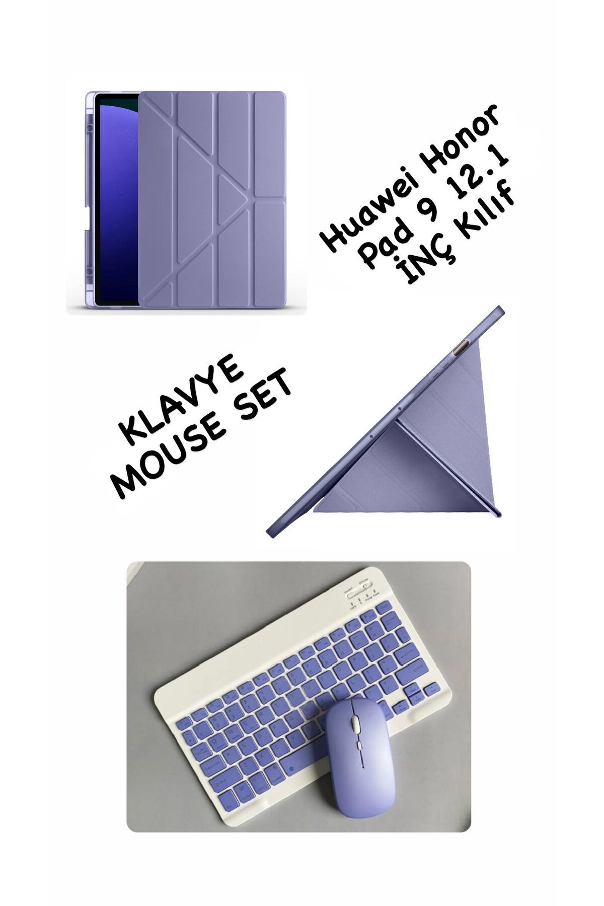 Huawei Honor Pad 9 “12.1 INCH” Compatible Bluetooth Keyboard Mouse + Tablet Case with Stand