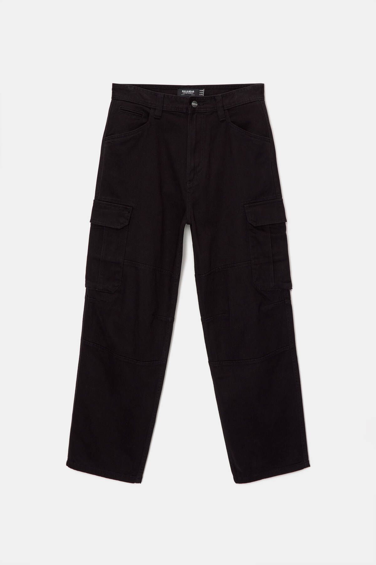 شلوار مشکی مردانه حمل بار درز اورجینال Pull Bear Pull & Bear