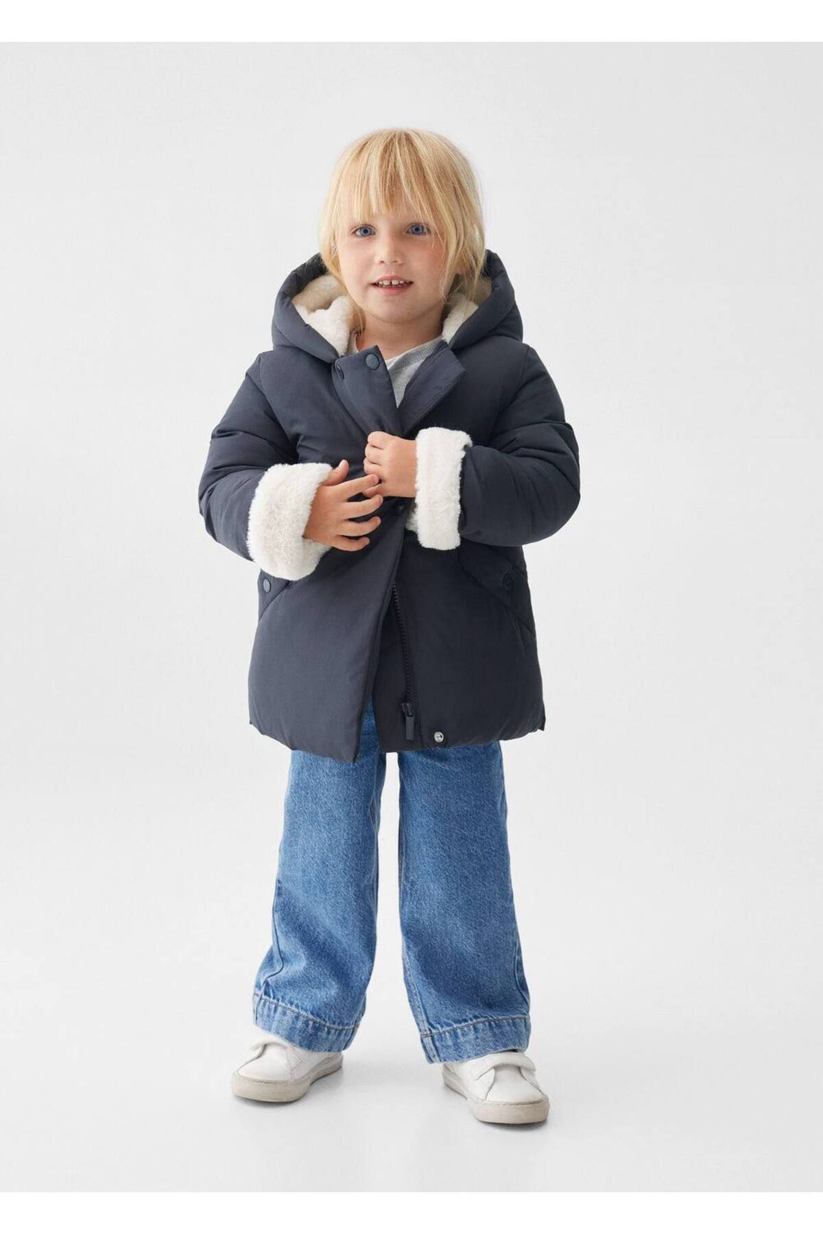 Suni kürk astarlı anorak
