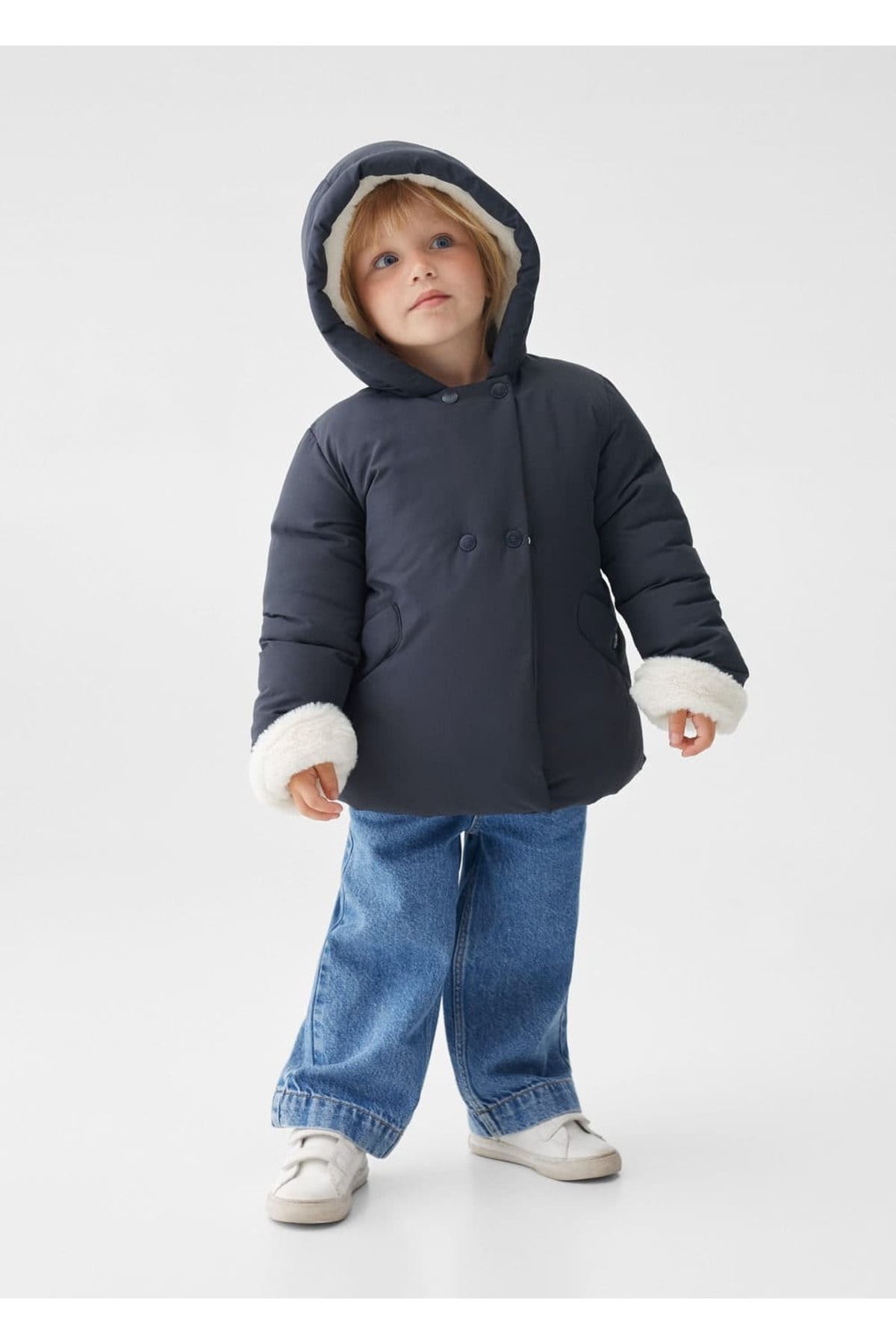 Suni kürk astarlı anorak