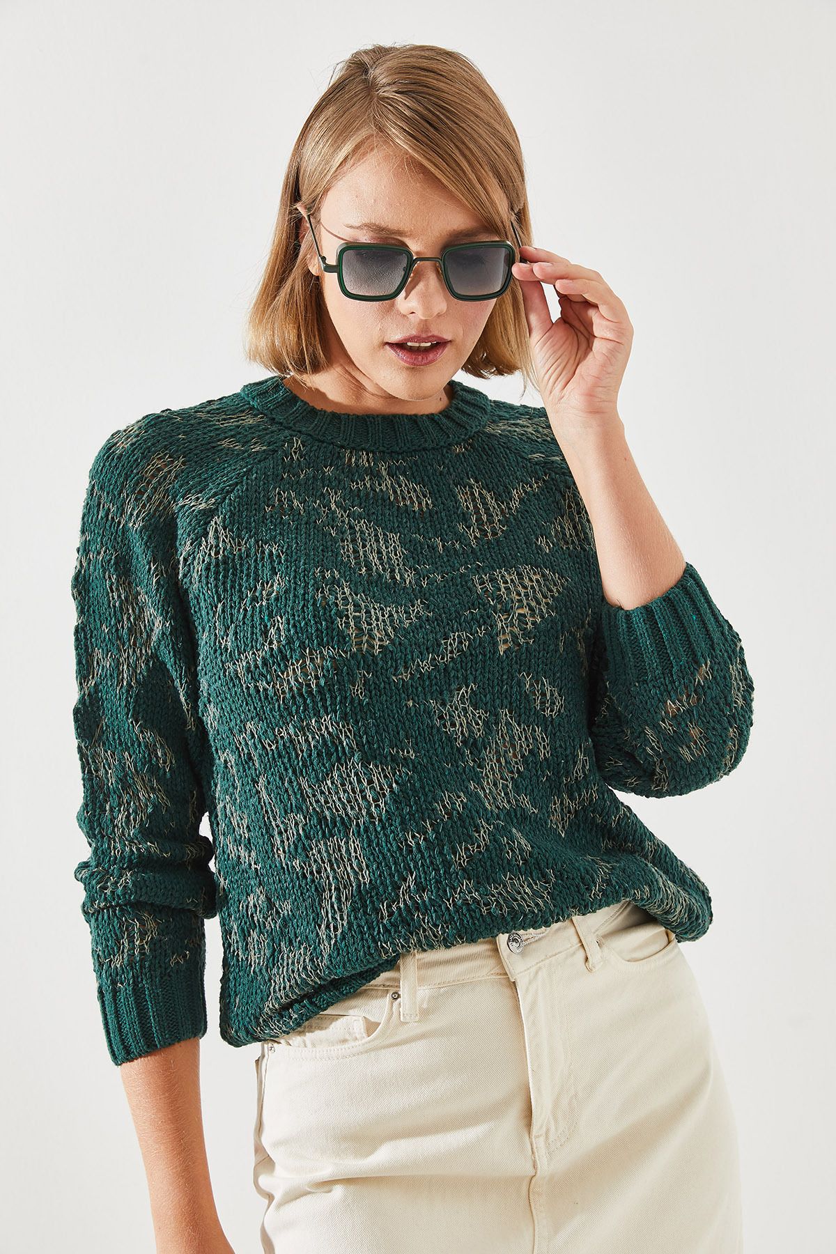 Bianco Lucci-Knitwear Women's Sweater - 20246178 Model 3