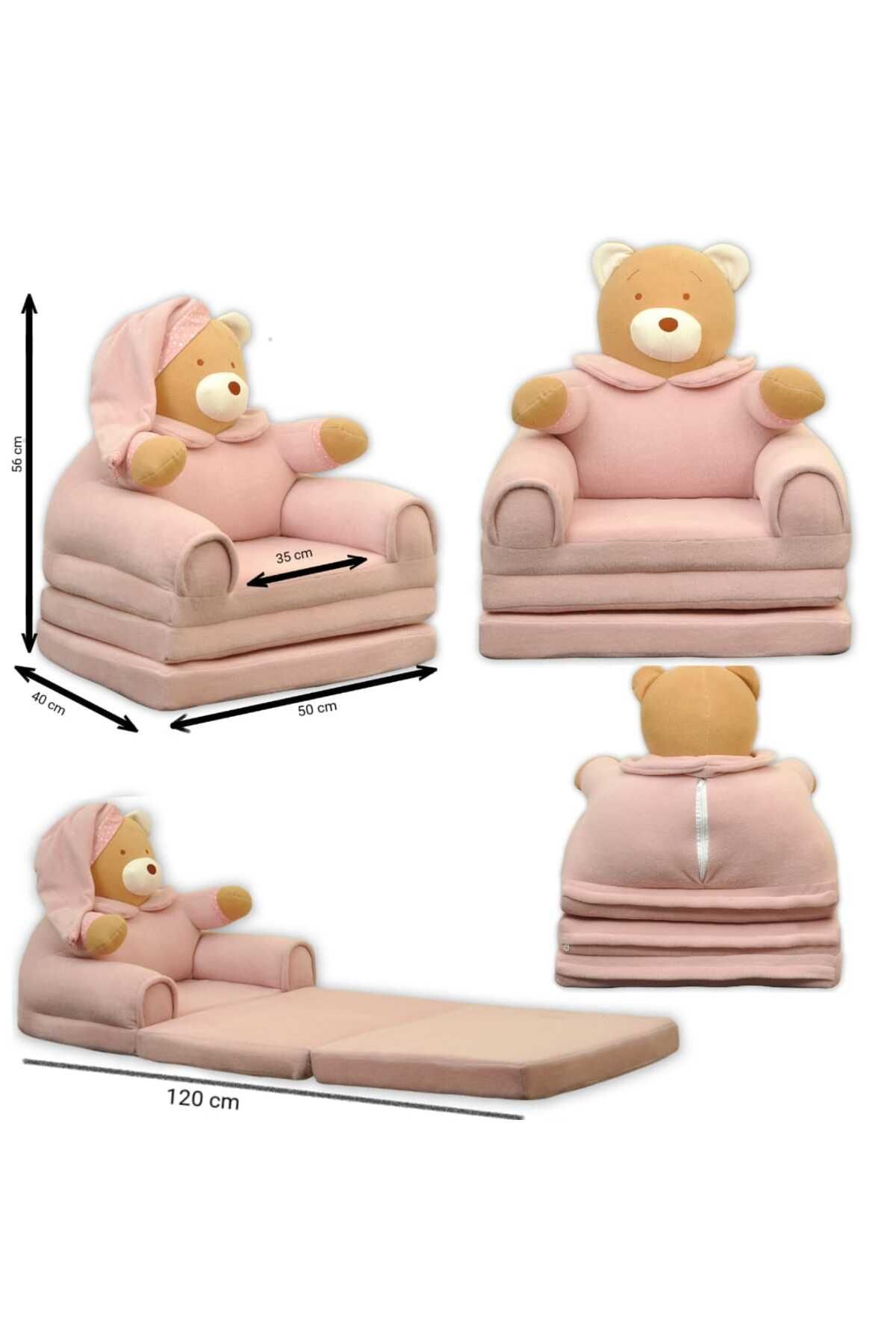 Genel Markalar Portatif Polar Dolum 3 Katlı Çocuk Koltuğu Çocuk Yatağı Çocuklar Için Sevimli Ayıcık 56x40x50 fotoğrafı 4 (önizleme)