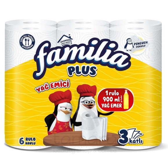 Familia Yağ Emici Havlu 6'Lı