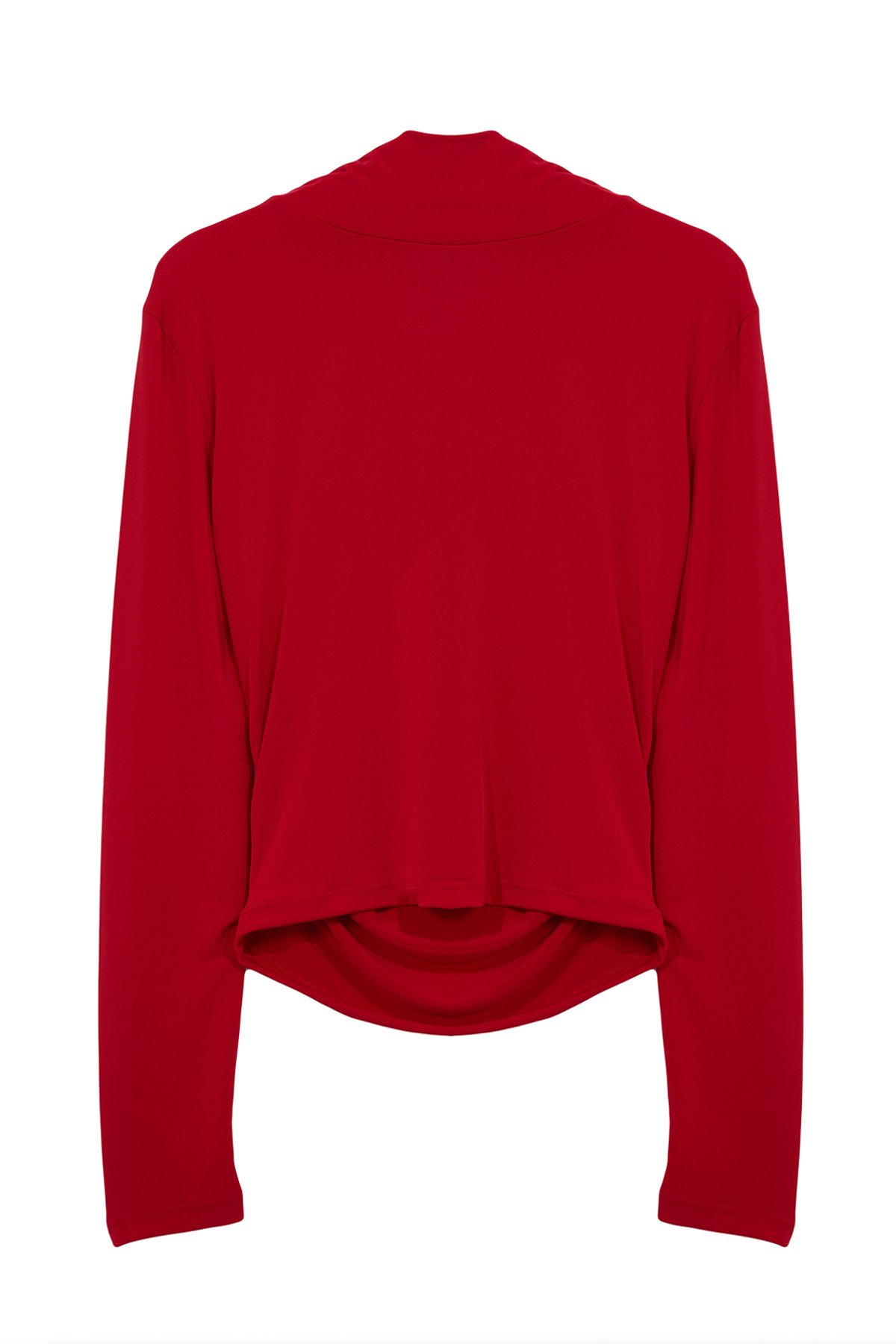 Trendyol Collection-Λεπτομερής κρεπ μπλούζα με πλεκτό τριαντάφυλλο περιορισμένης έκδοσης TPRAW25BZ00006 9