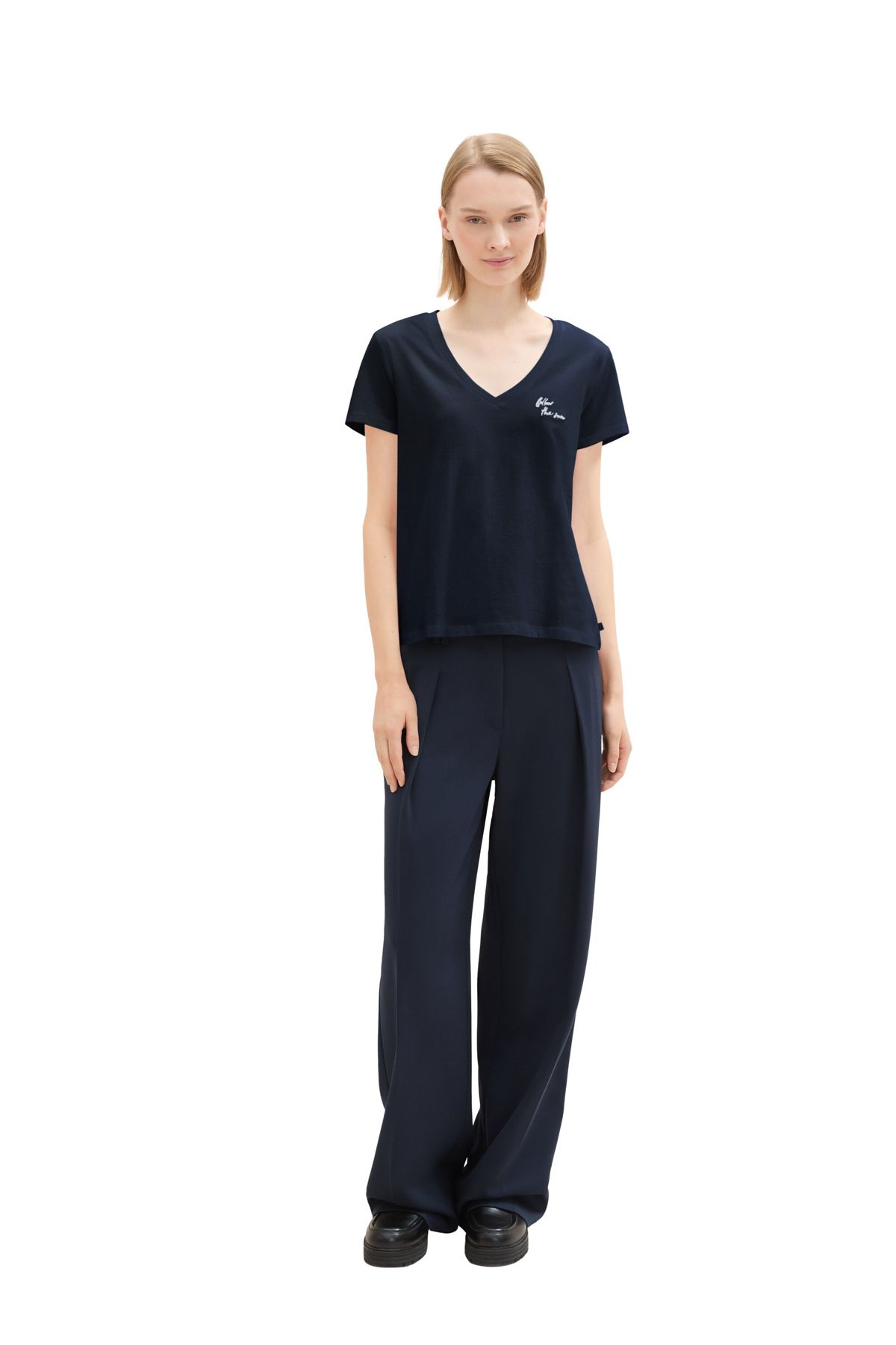 Tom Tailor-V-neck T-shirt with print 2
