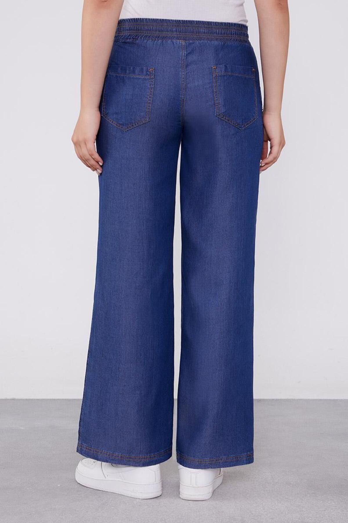Levidor-Jean Look K.Blue Elastic Waist Trousers 5