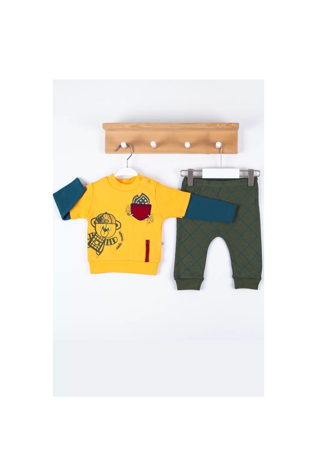 Pocket Bear Embroidered 100% Cotton 2-Piece Men's Suit