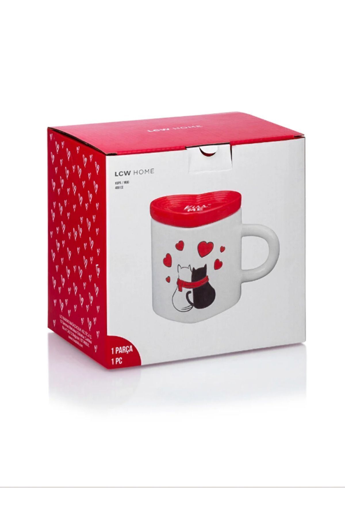 LCW HOME Kalp Figürlü Porselen Kupa 400 Ml - 3