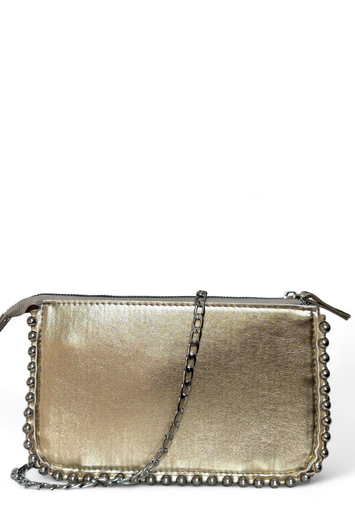 Gold studded bag cheap
