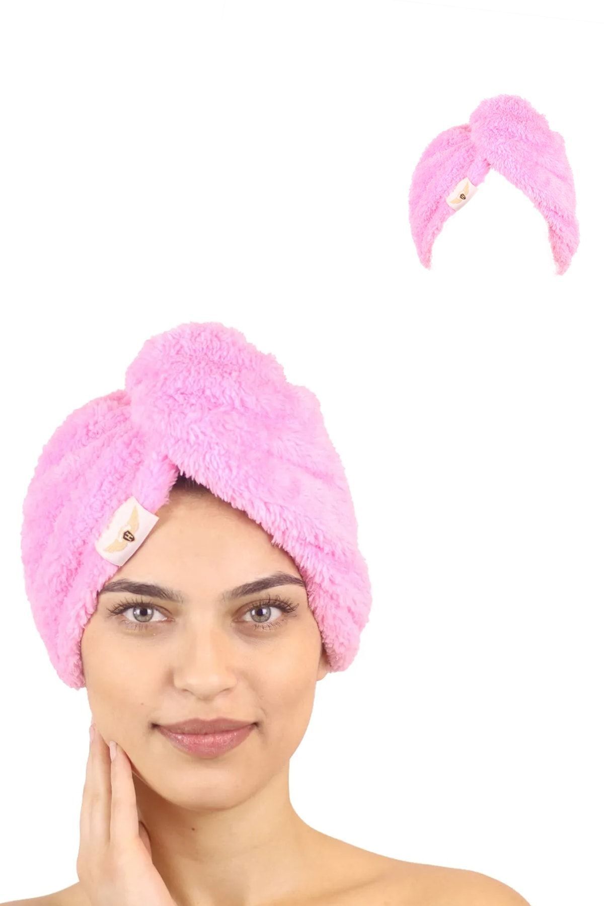 Heriya Single Pack Microfiber Hair Towel 2 Button Hair Drying Cap Head Towel Trendyol