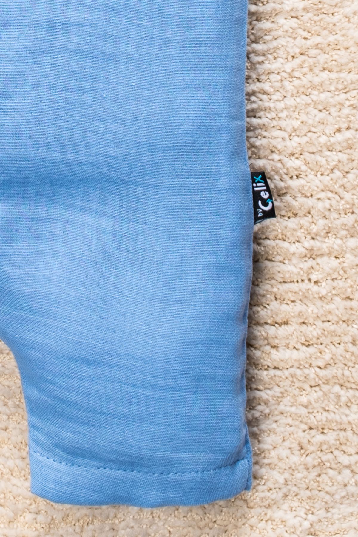 Mai Perla-Organic Cotton Jumpsuit with Muslin Fabric - Wooden Button and Pocket 5