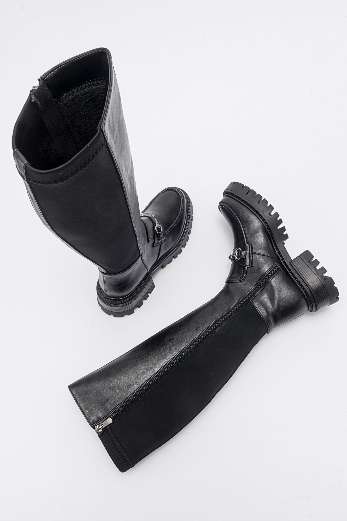 LuviShoes-Detailní propracované dámské boty CHAPEL s černou koženou přezkou 5