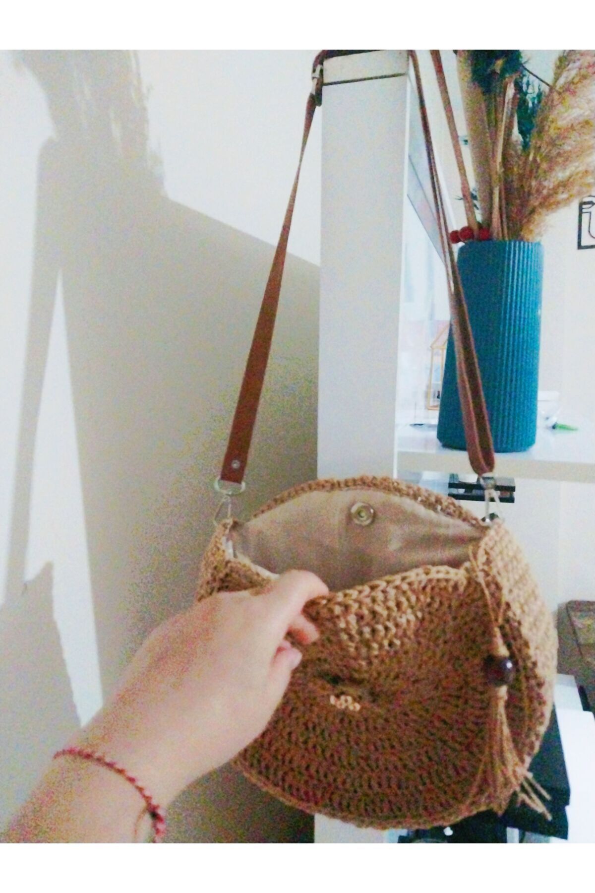 Handmade-2 Layer Macaron Bag - Drawstring and Orulmus Summer Bohemian Bag 4