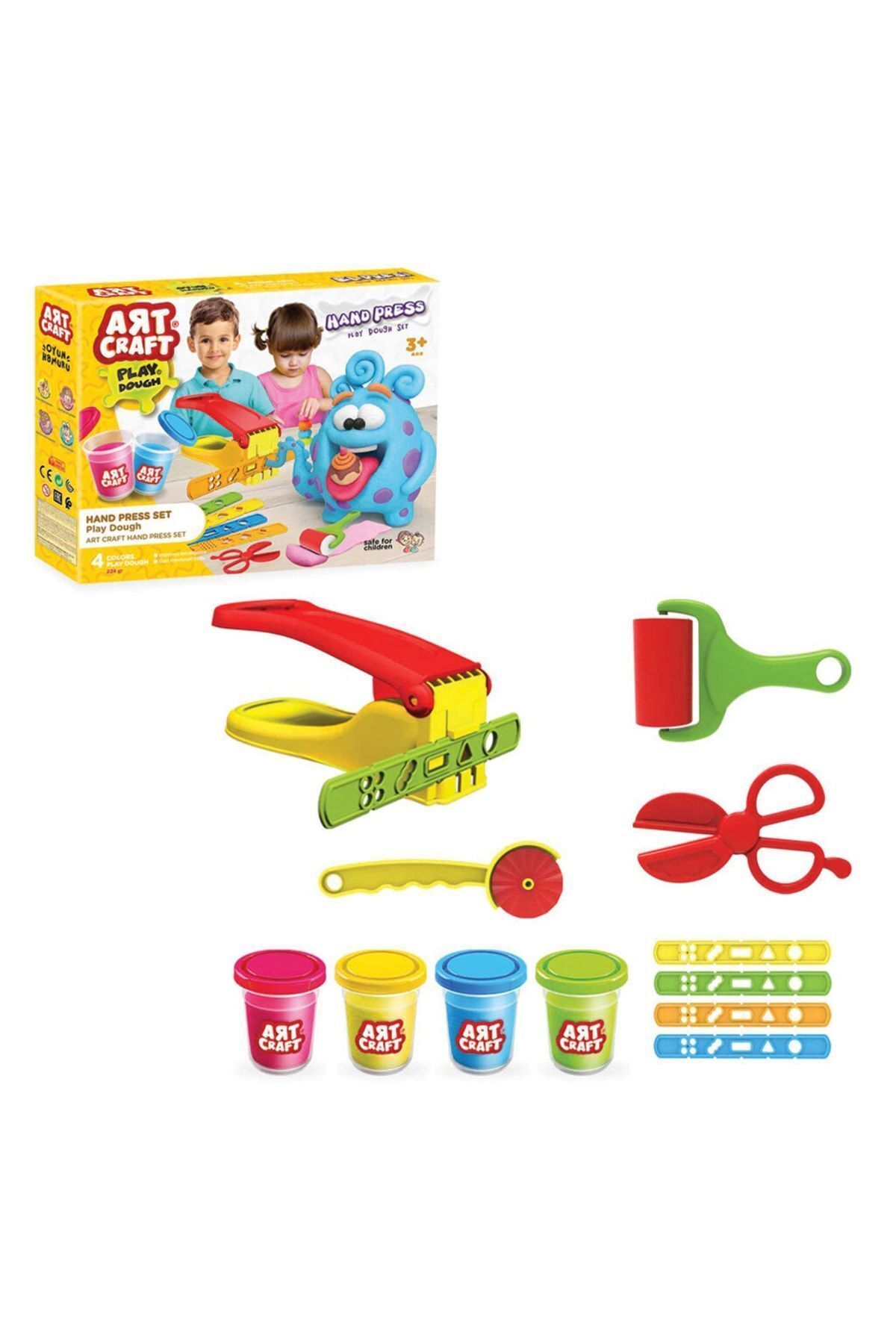 Doğan Oyuncak Dünyası Hand Press Dough Set (224 Play Dough