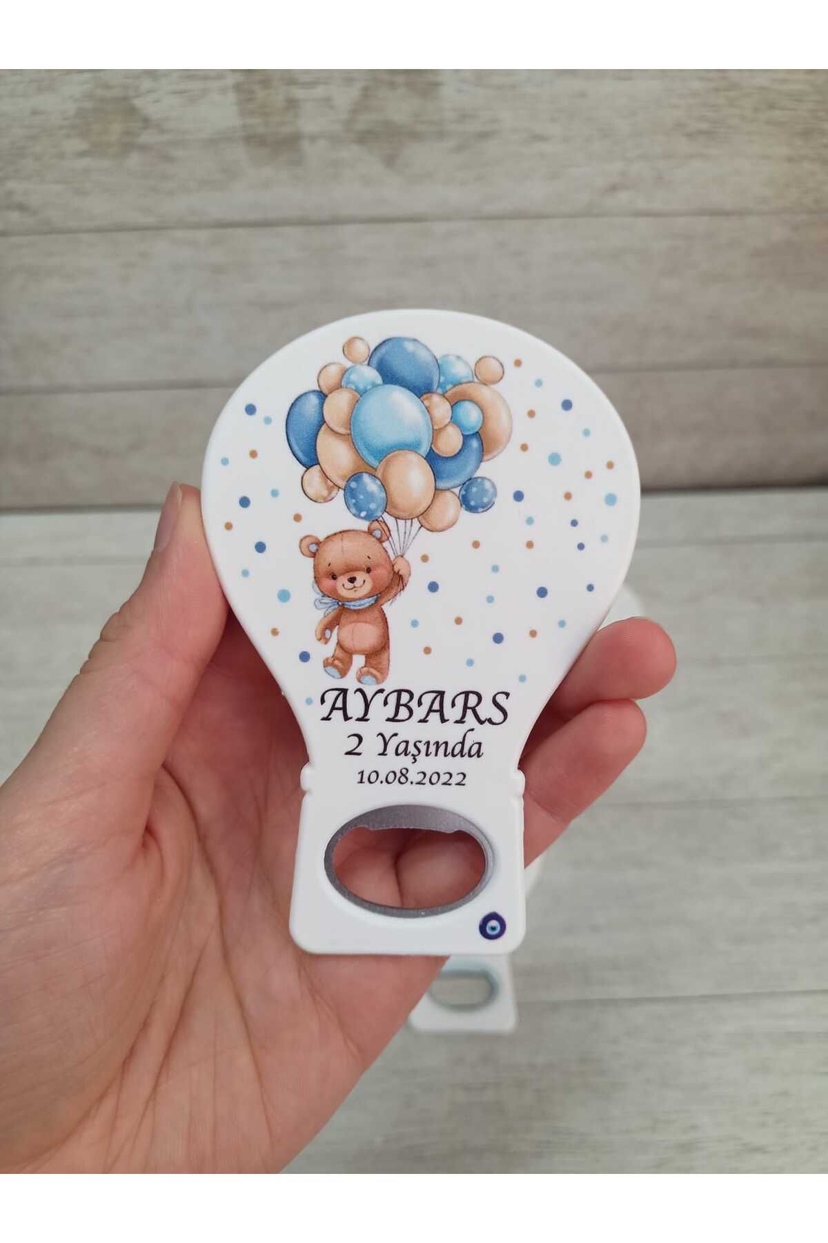 Genel Markalar 25 Adet Balon Magnet Açacak Yeni Doğan, Doğum Günü, Sünnet, Nişan, Söz, Düğün Hediyelik, Mavi Ayıcık