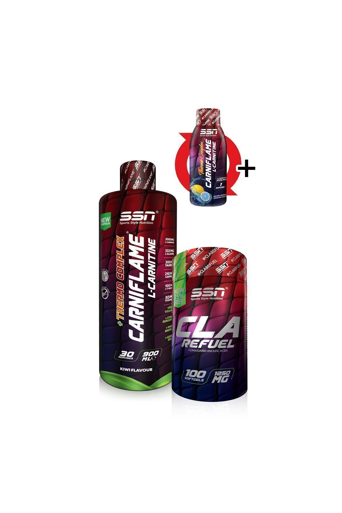 SSN Sports Style Nutrition Karnitin Cla Kombinasyonu 1 (cla + Carniflame 900 Ml Kivi)