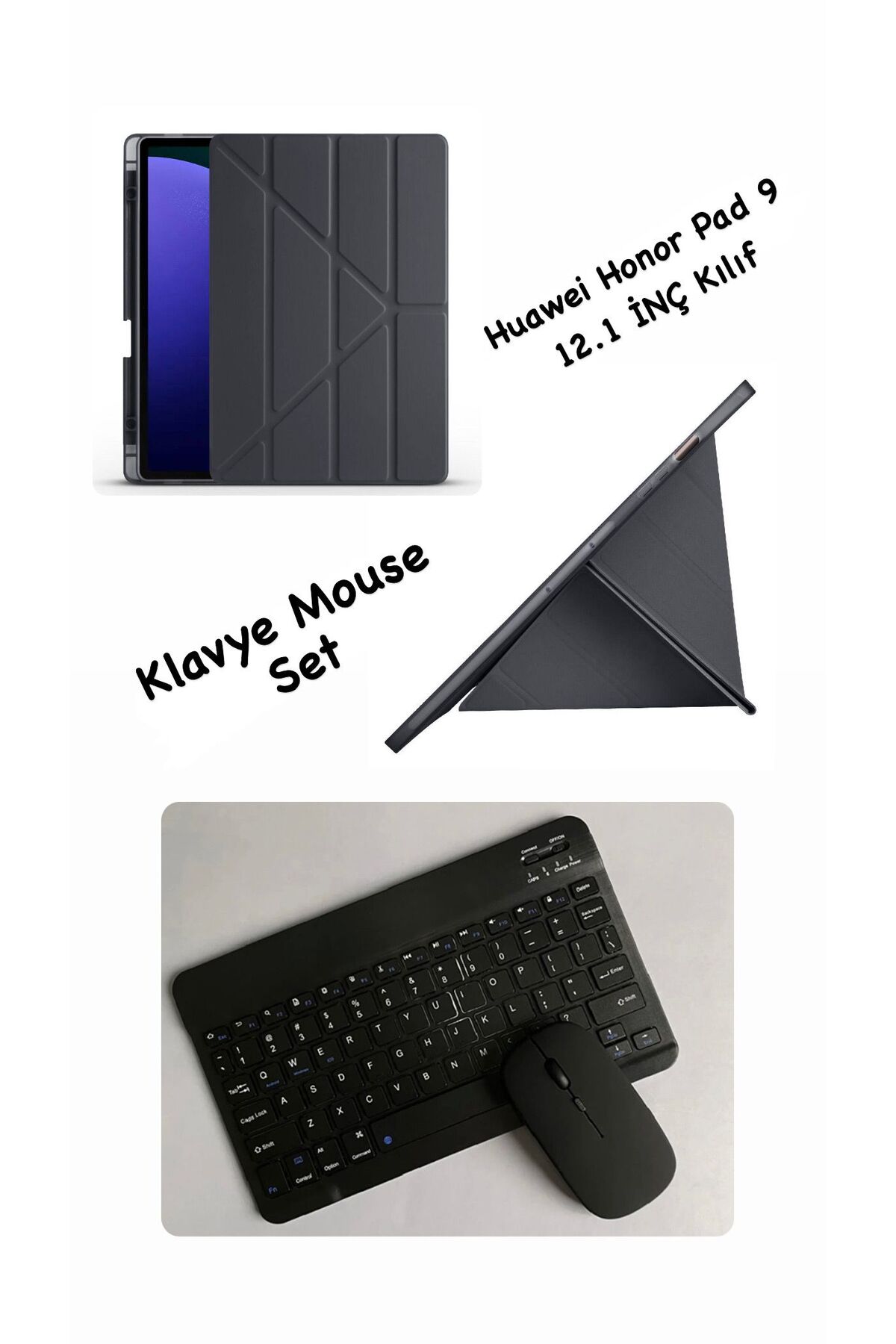 Huawei Honor Pad 9 “12.1 INCH” Compatible Bluetooth Keyboard Mouse + Tablet Case with Stand