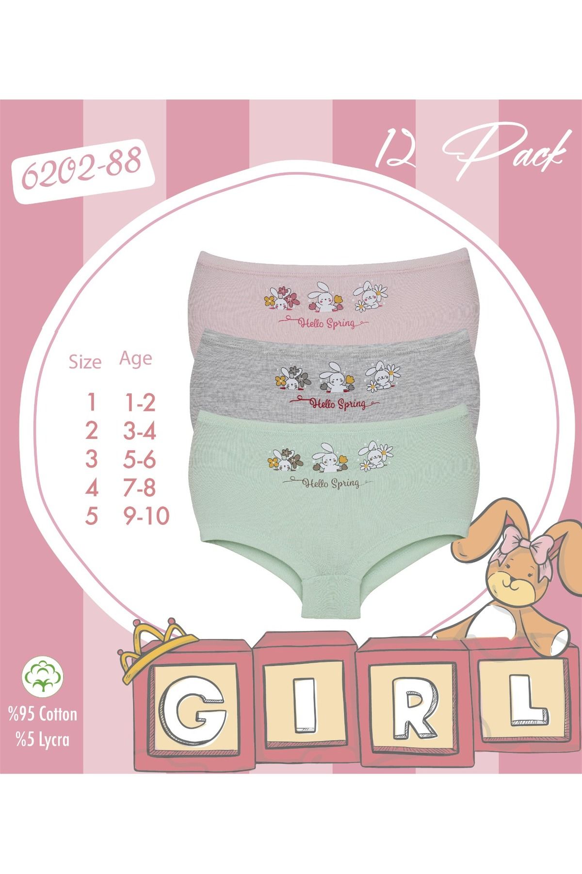 Ciciko-Girl's Cotton Bikini Panties - Pack of 3 6202 1