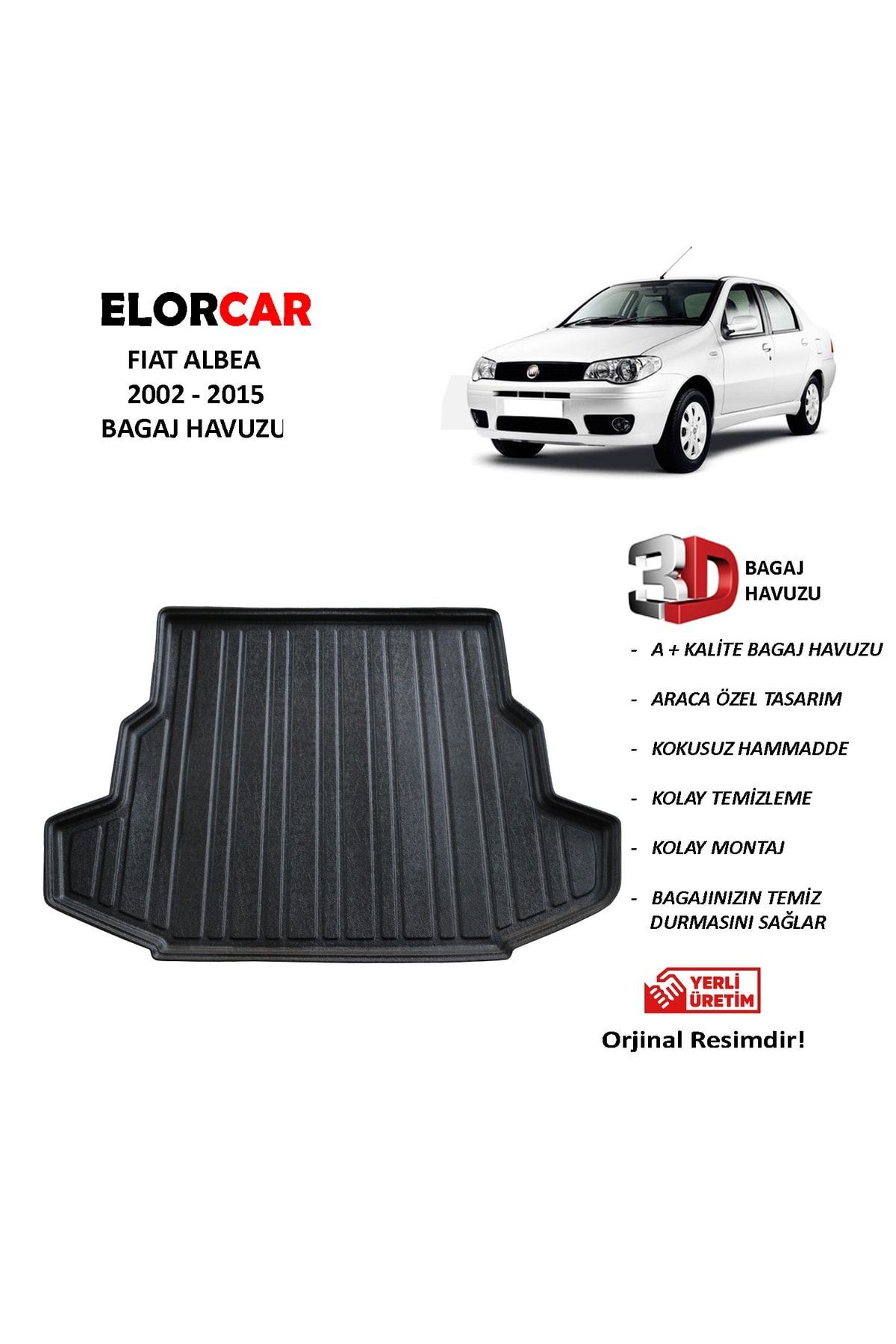 ELORCAR Fıat Albea 2002 2015 3d Bagaj Havuzu
