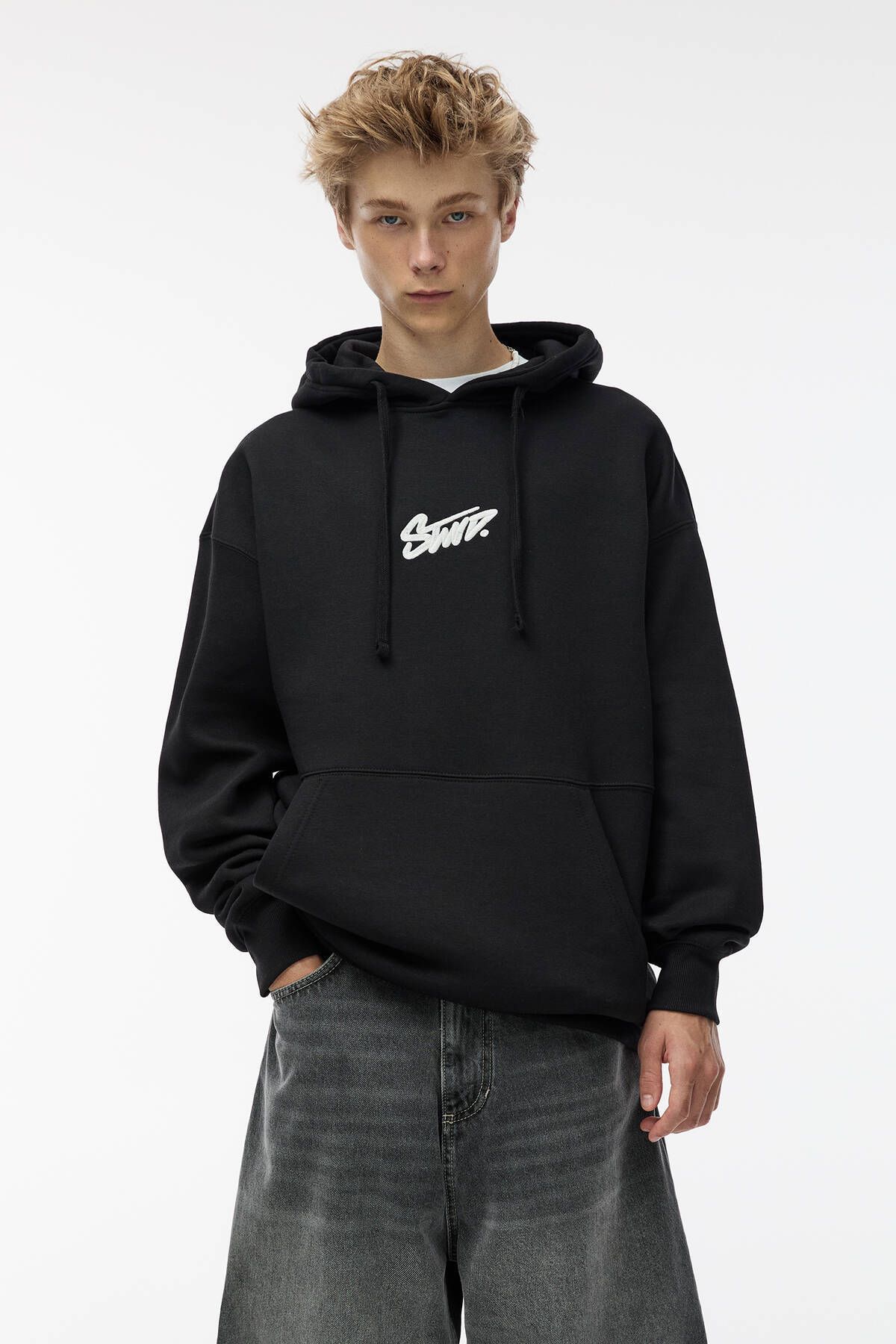 Pull Bear Stwd Bask l Kapu onlu Sweatshirt Fiyat Yorumlar Trendyol