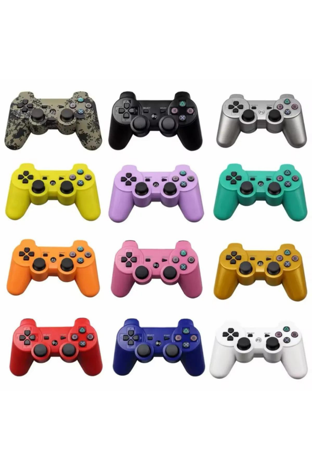 Leons Oyun Kolu Ps3 Uyumlu Gamepad Kol Ps3 Uyumlu Kablosuz Analog Oyun Kolu Şarjlı 3