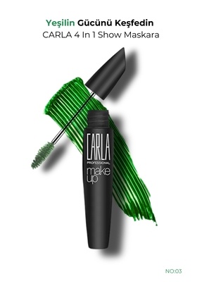 CARLA 4 In 1 Show Maskara Yeşil 7,5 ml - No: 03