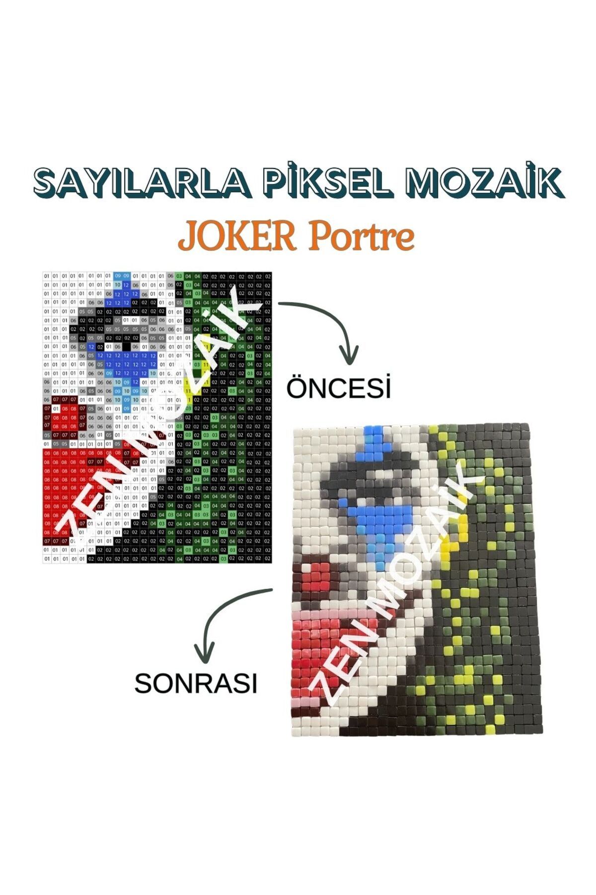 Zen Mozaik-Pixel Mosaic by Numbers DIY Kit - Artistic Mosaic Series - Pixel/Pixel Art 3