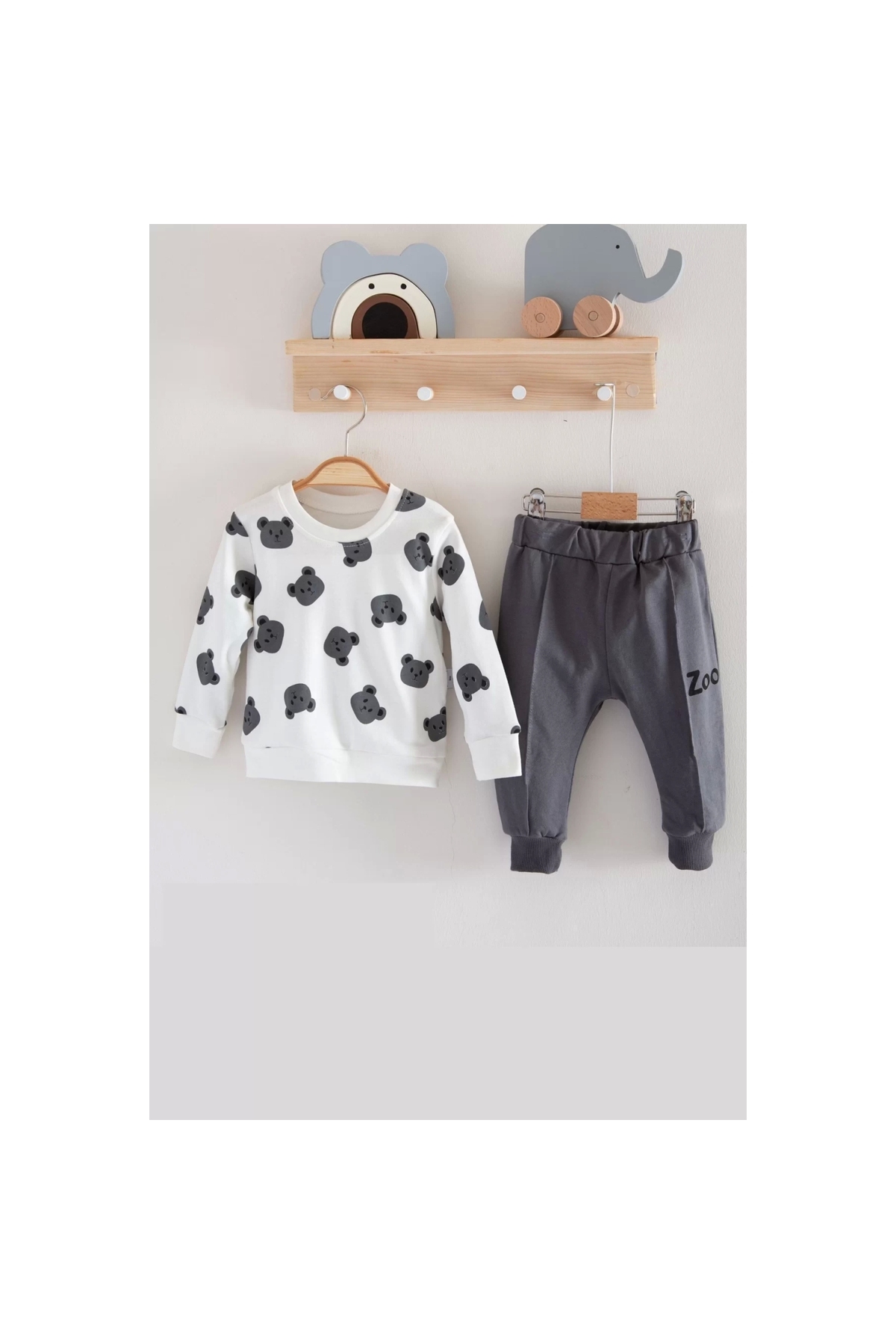 Zeo Patterned Cotton 2-Piece Baby Boy Set